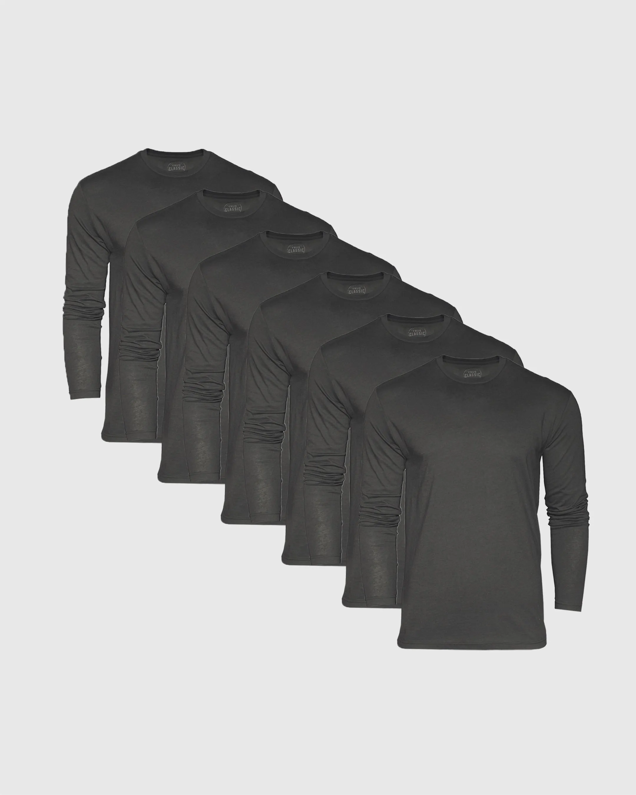 Carbon Long Sleeve Crew Neck 6-Pack sold by True Classic