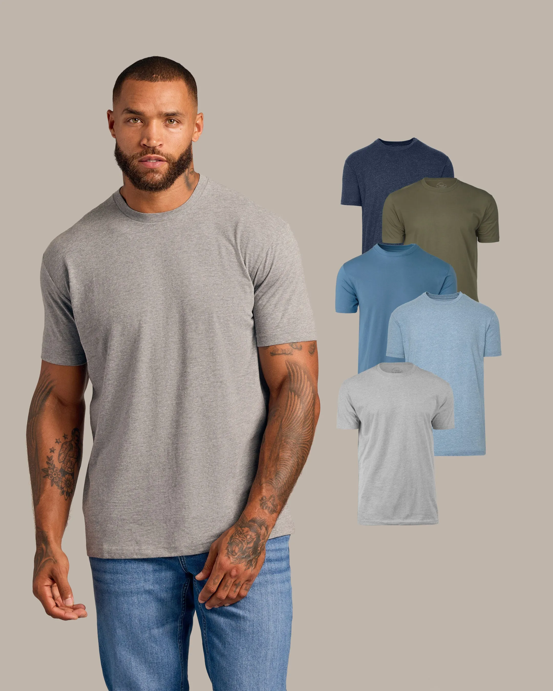 Color Crew 5-Pack sold by True Classic