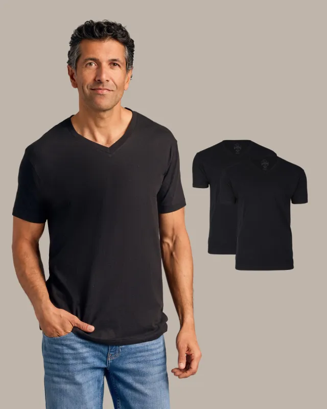 All Black V-Neck 2-Pack sold by True Classic