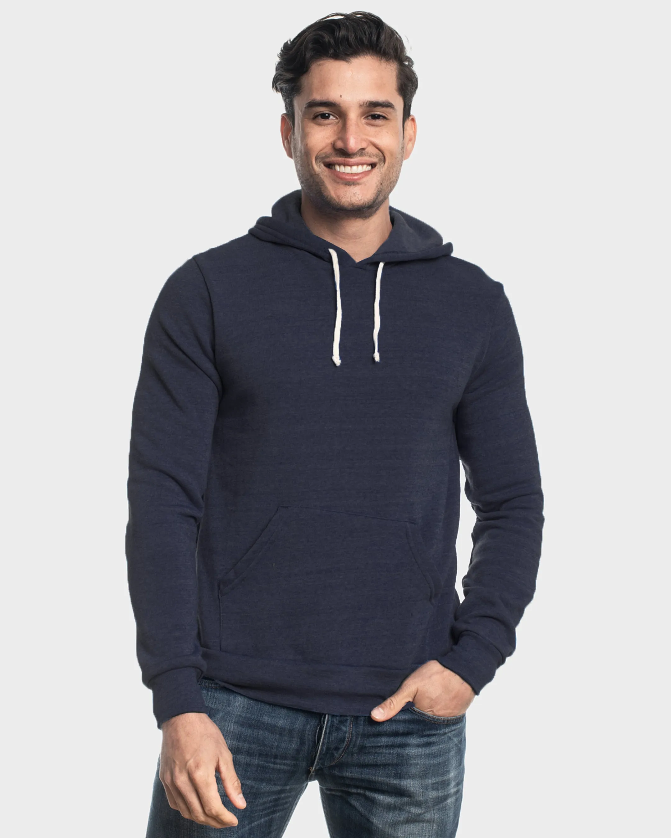 Navy Fleece Pull Over Hoodie sold by True Classic