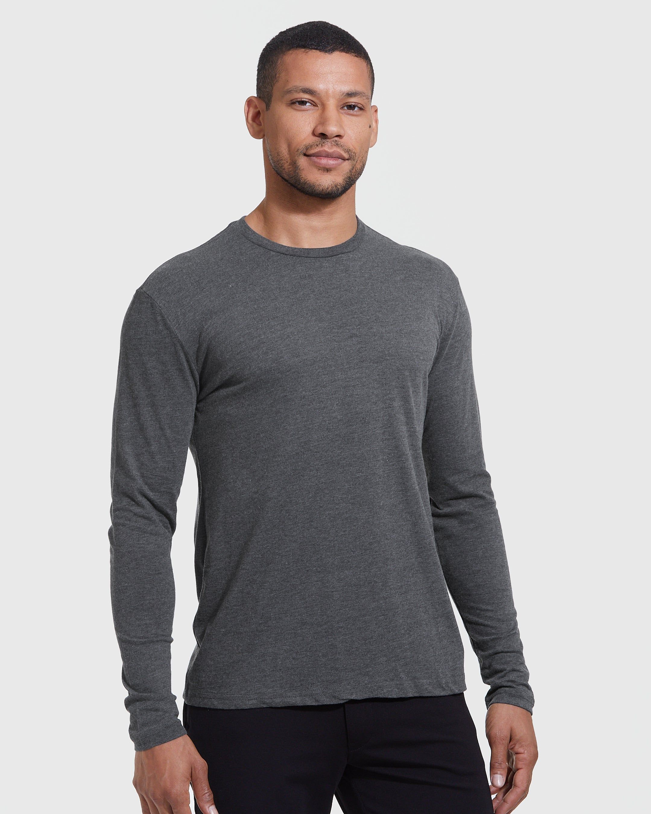 Heather Staple Long Sleeve T-Shirt 6-Pack sold by True Classic product image thumbnail 2