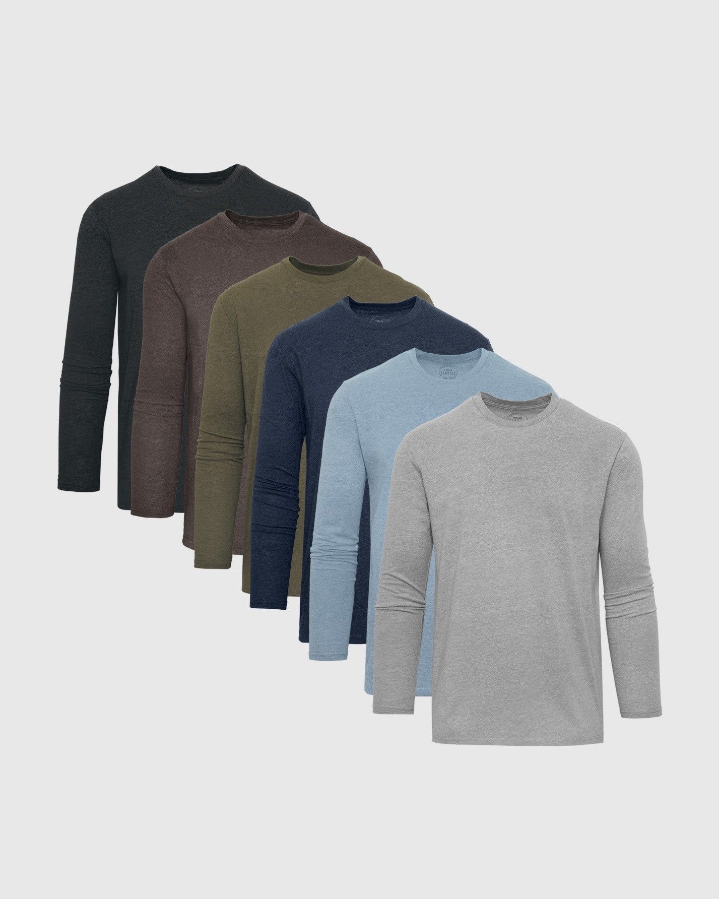 Heather Staple Long Sleeve T-Shirt 6-Pack sold by True Classic