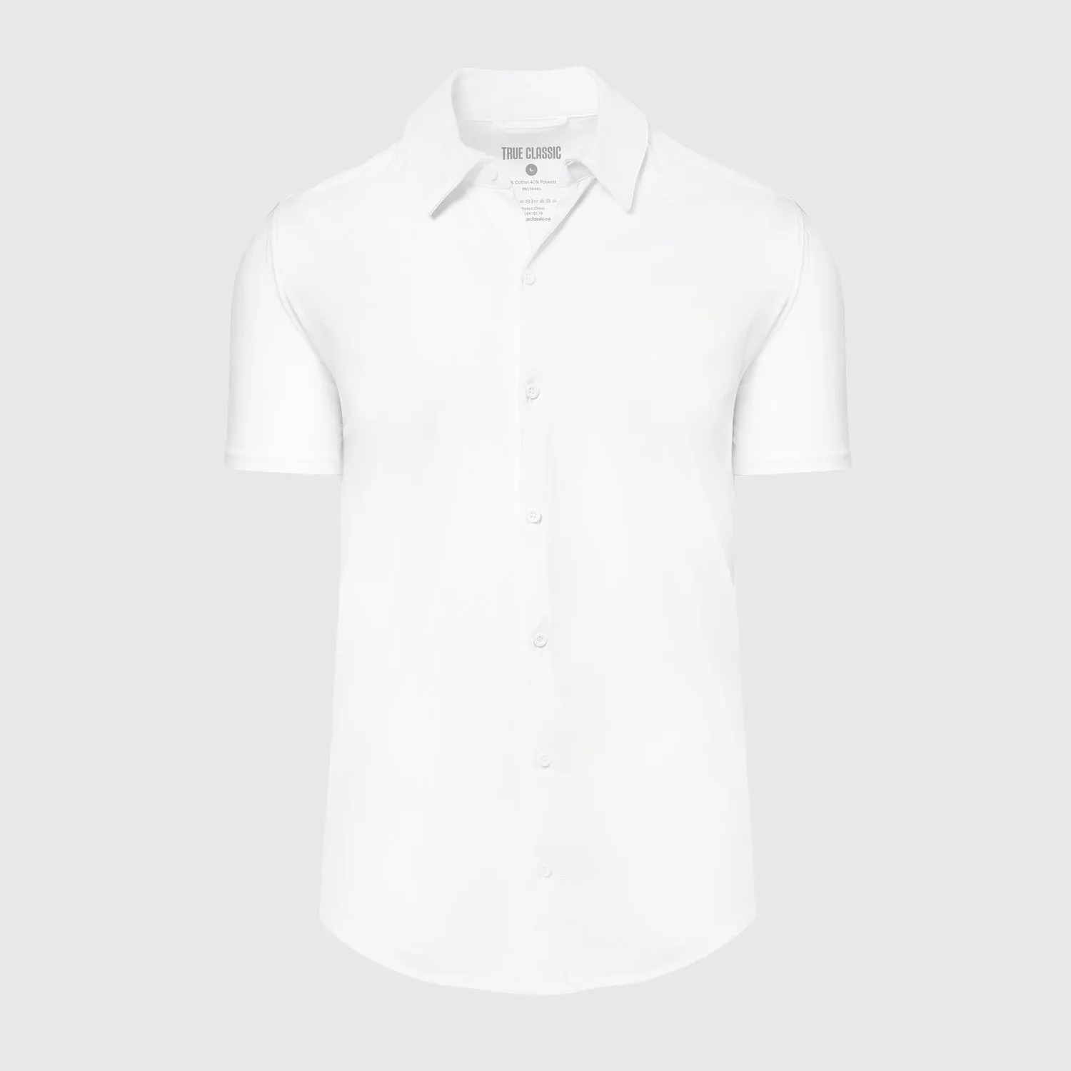 White Short Sleeve Knit Shirt sold by True Classic product image thumbnail 2