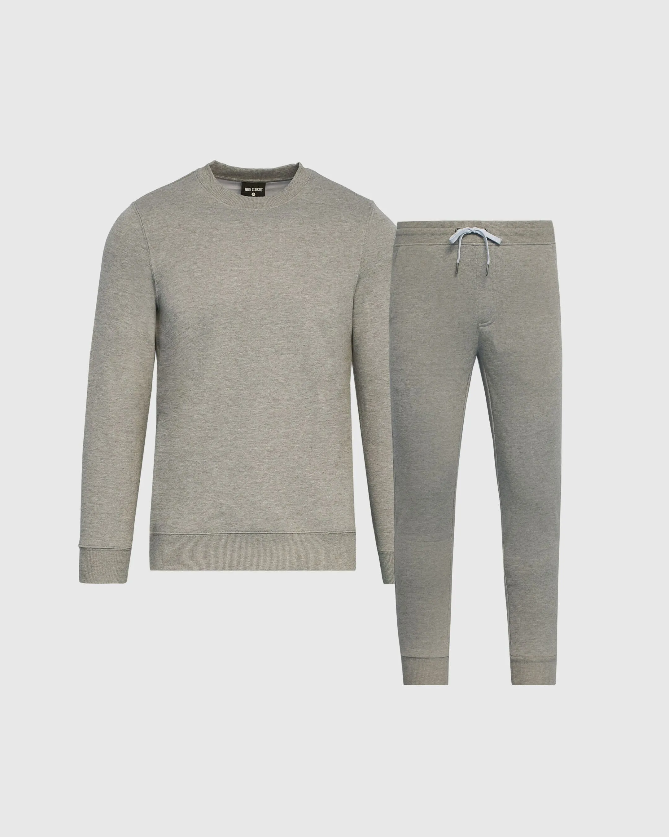 Dark Heather Gray Pullover Fleece Crew & Jogger 2-Pack sold by True Classic