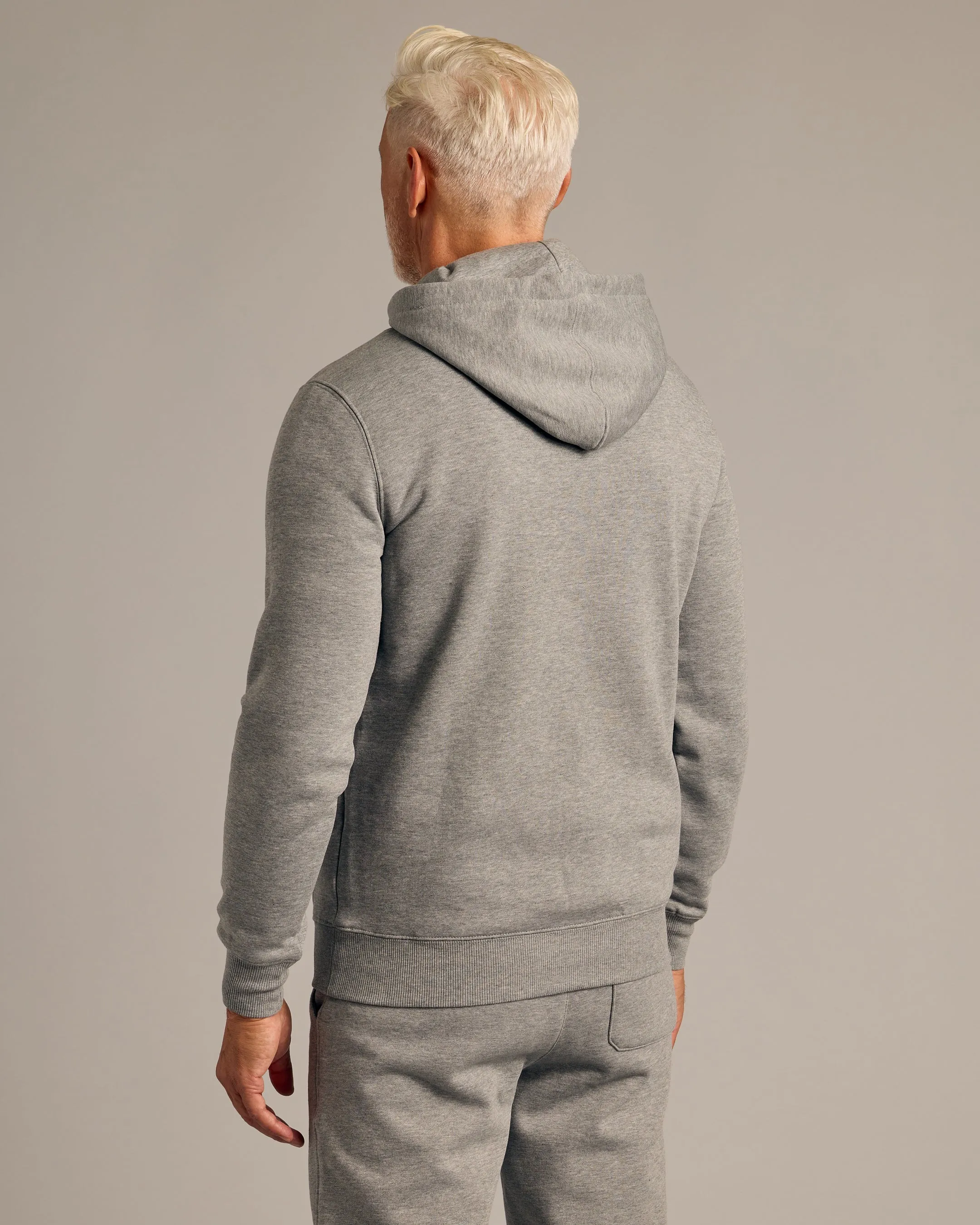 Dark Heather Gray Fleece French Terry Pullover Hoodie sold by True Classic product image thumbnail 3