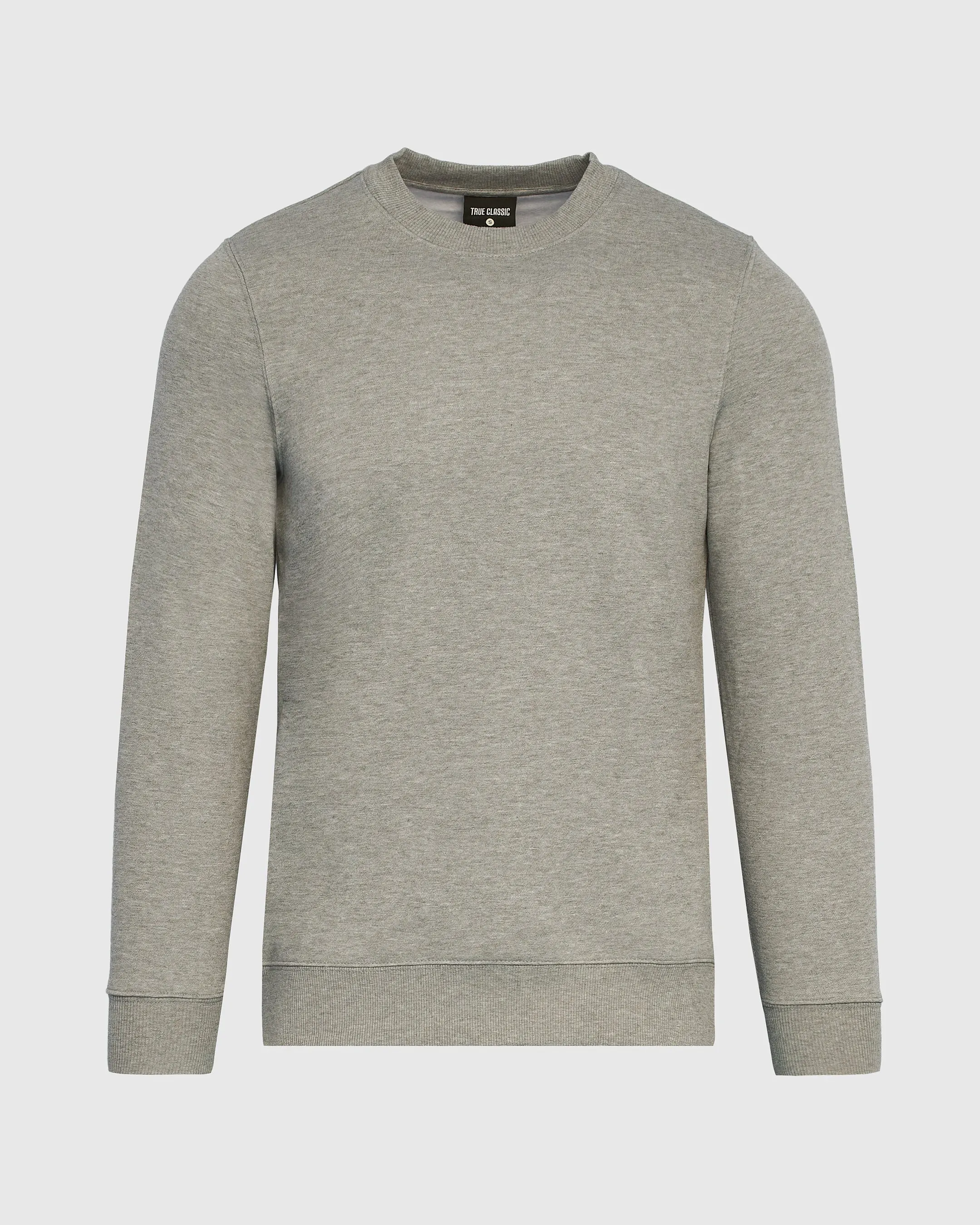Dark Heather Gray Fleece French Terry Pullover Crew Neck sold by True Classic product image thumbnail 2