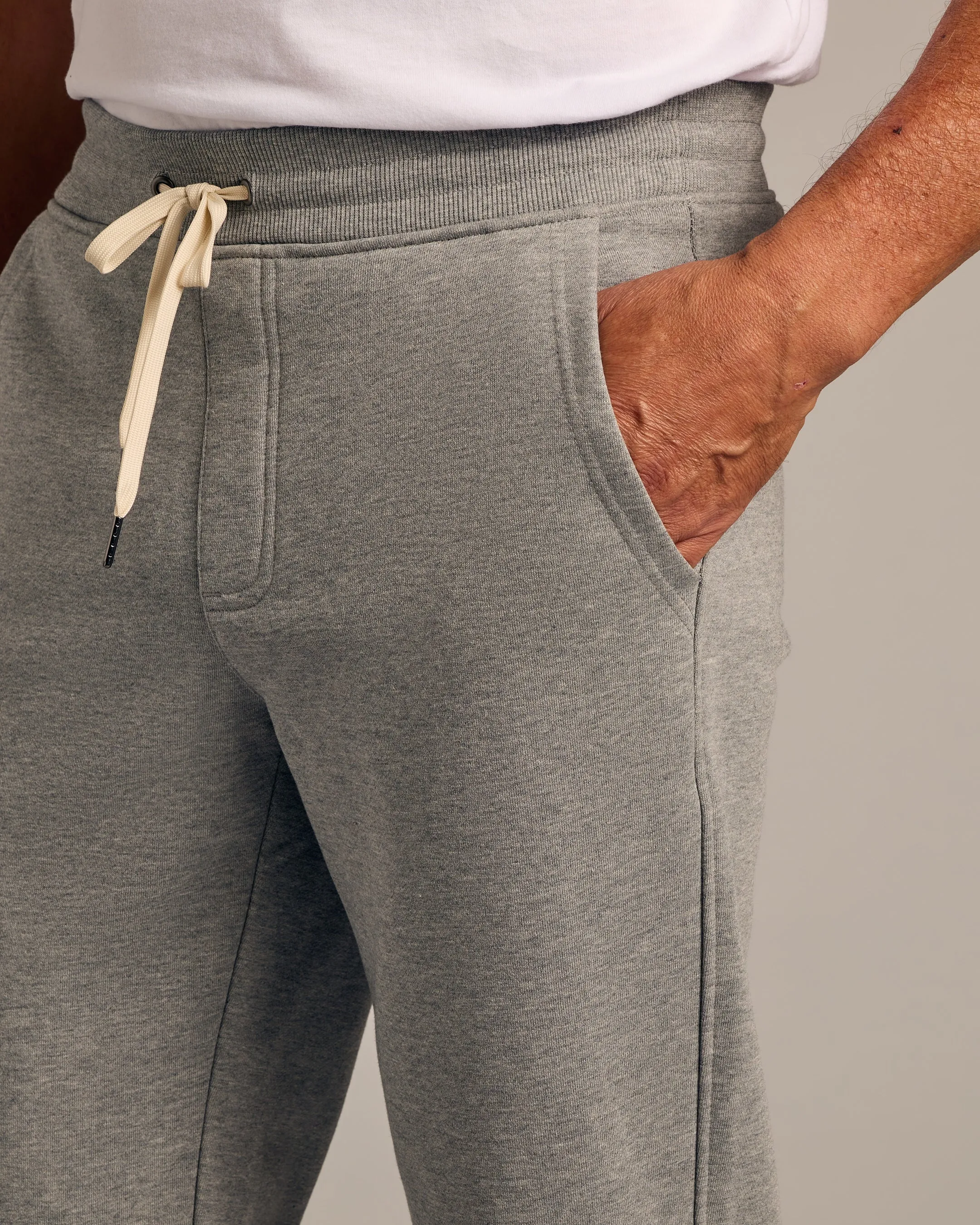 Dark Heather Gray Fleece French Terry Joggers sold by True Classic product image thumbnail 5