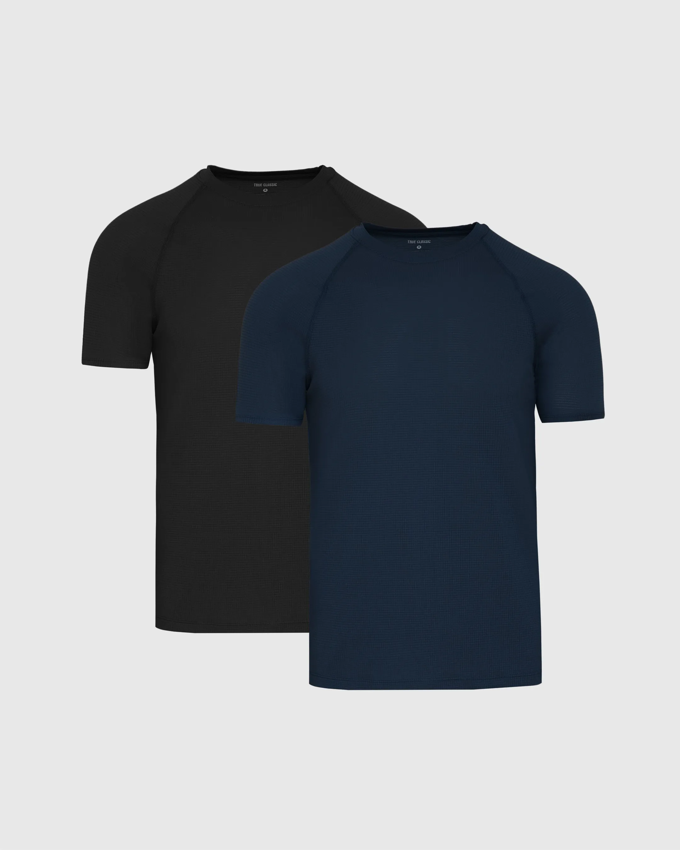 Black & Navy Active Mesh Crew 2-Pack sold by True Classic