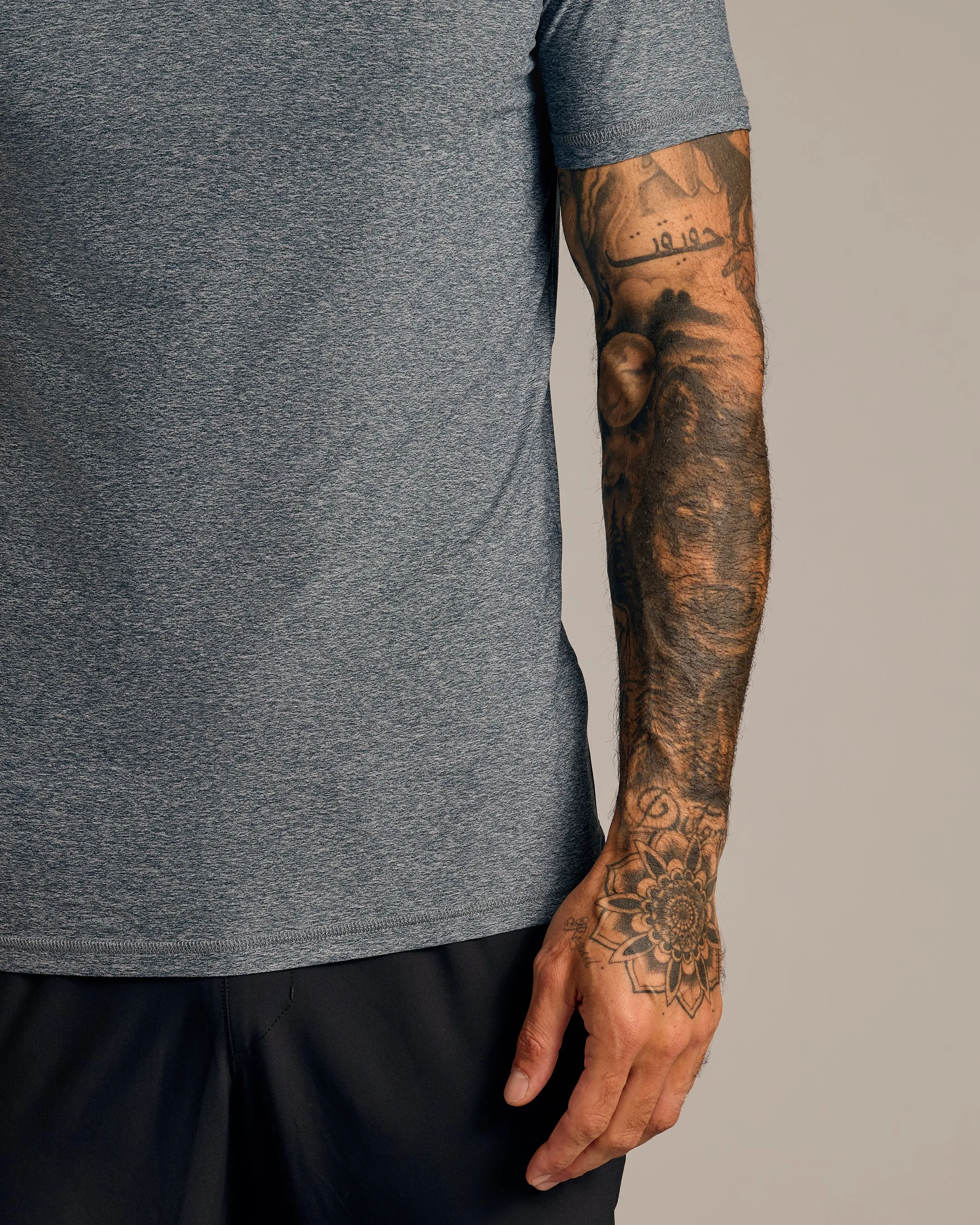 Heather Navy Short Sleeve Tall Active Polo sold by True Classic product image thumbnail 5