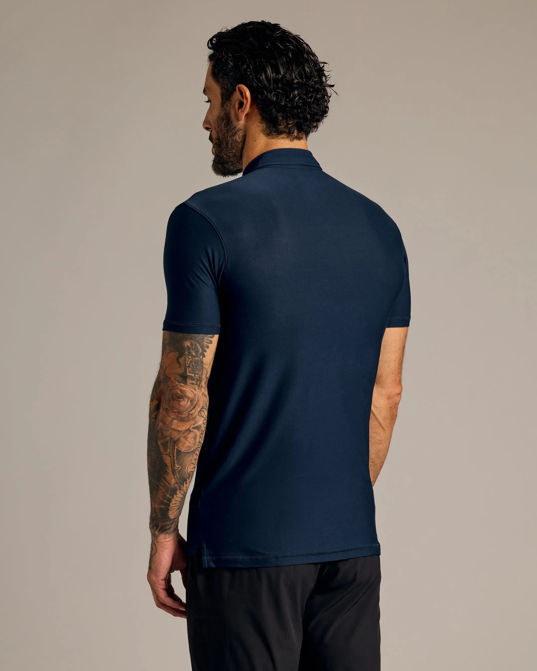 Navy Short Sleeve Tall Active Polo sold by True Classic product image thumbnail 3