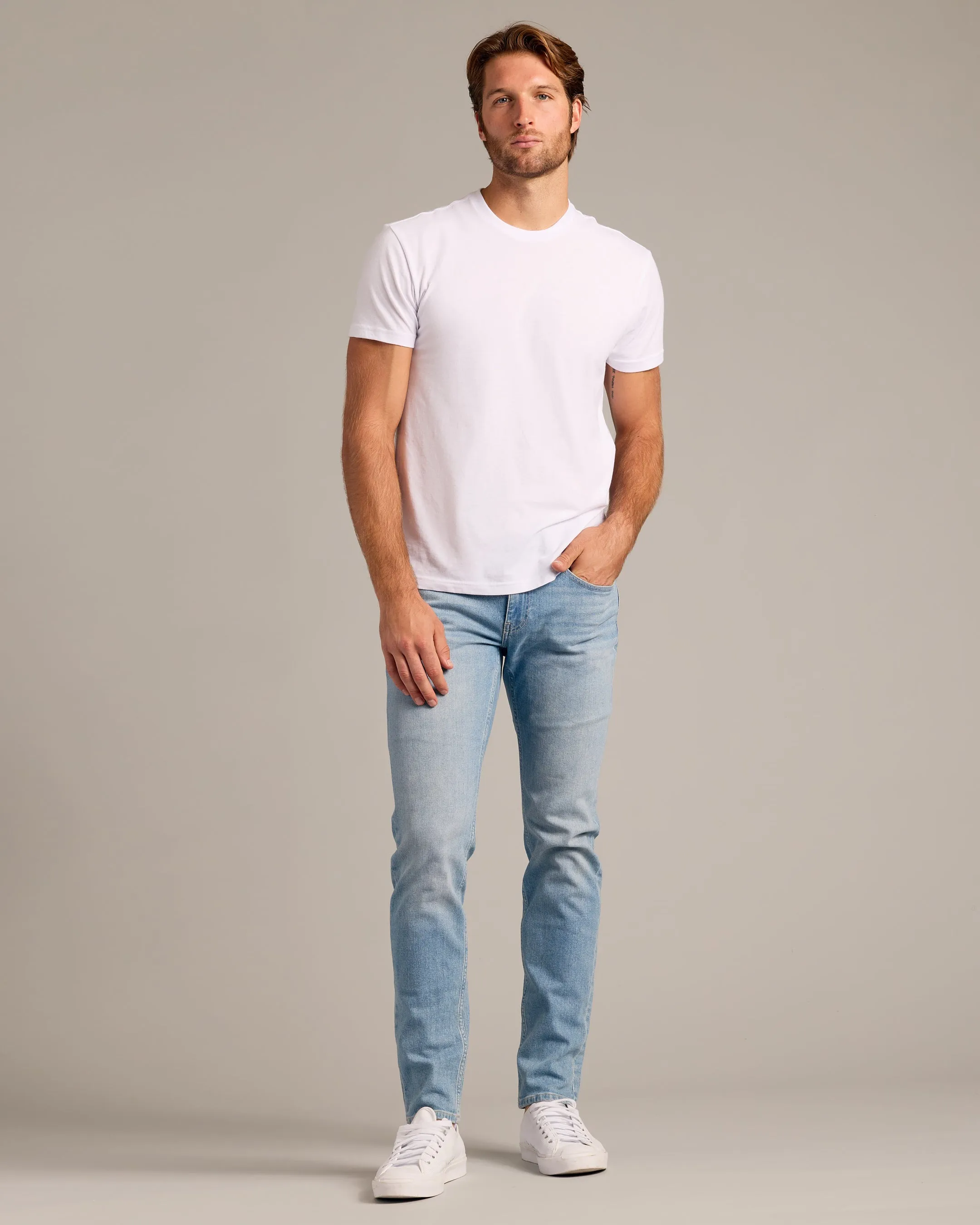 Indigo Rinse & Light Indigo Wash Slim Authentic Denim Jeans 2-Pack sold by True Classic product image thumbnail 5