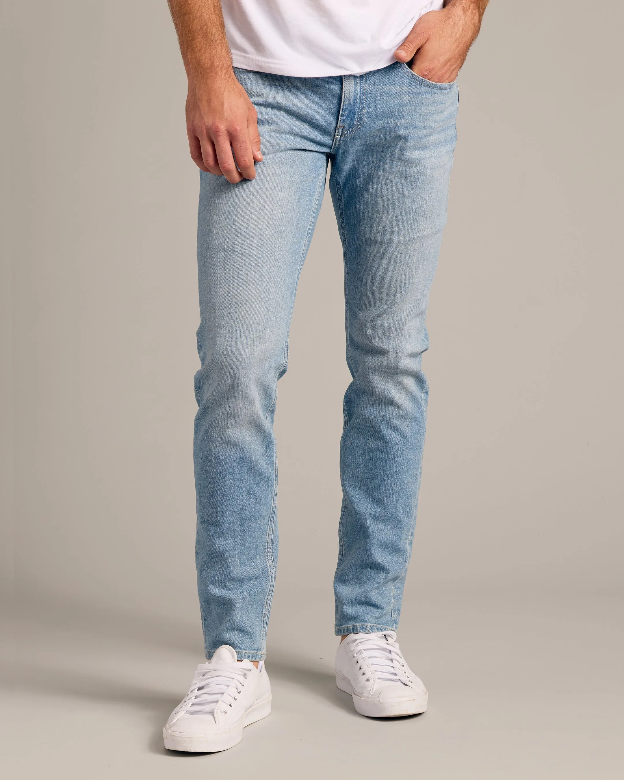 Indigo Rinse & Light Indigo Wash Slim Authentic Denim Jeans 2-Pack sold by True Classic product image thumbnail 3