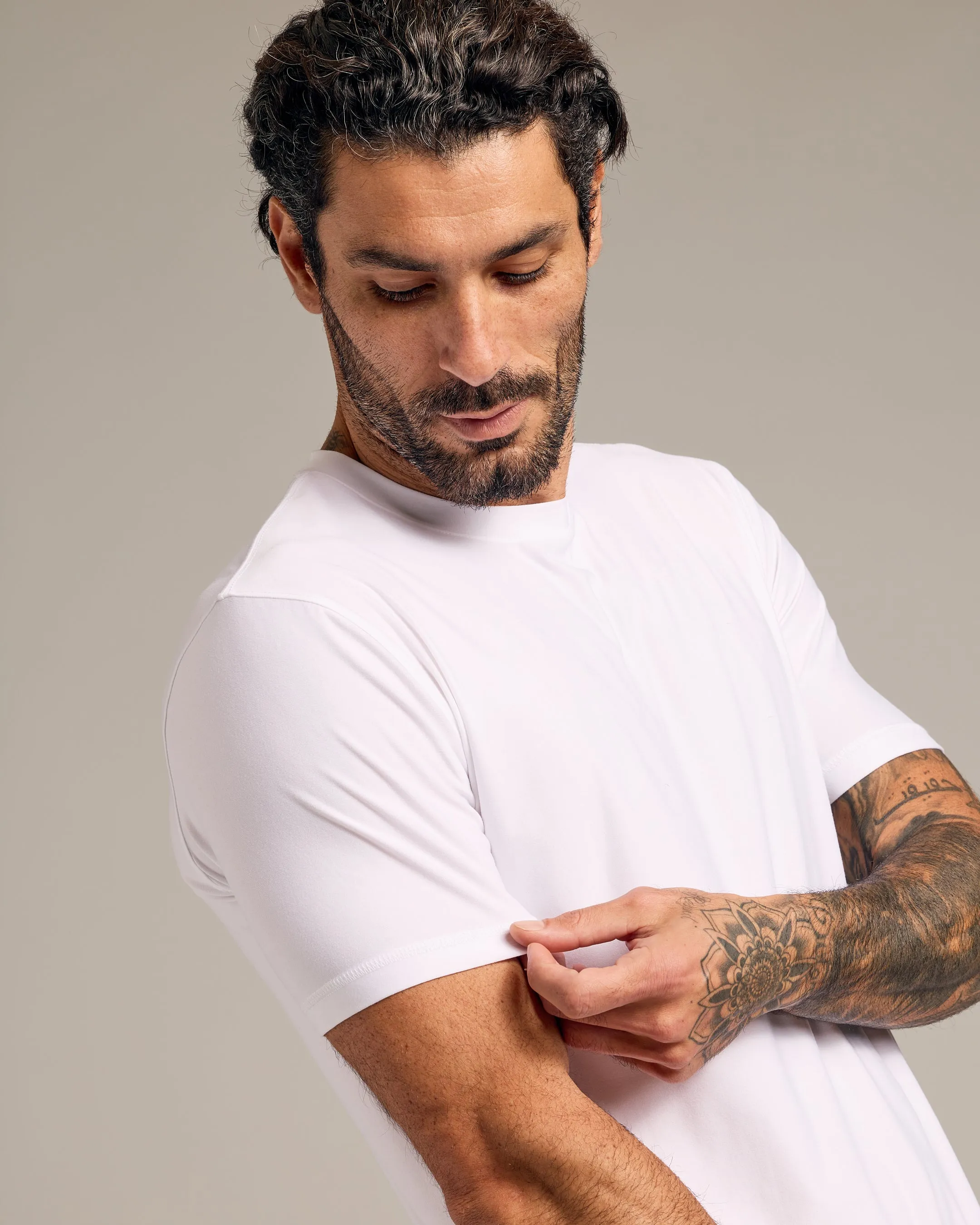 All White Active Crew 2-Pack sold by True Classic product image thumbnail 4