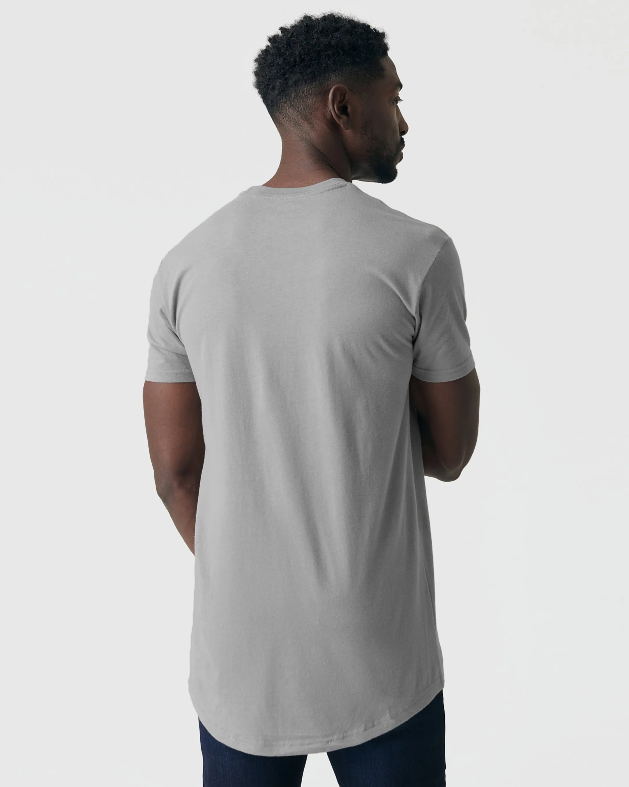 Glacier Gray Tall Round Hem Crew Neck T-Shirt sold by True Classic product image thumbnail 4
