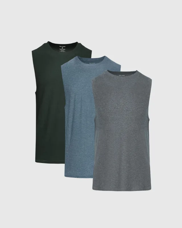 Rainforest Active Muscle Tee 3-Pack sold by True Classic