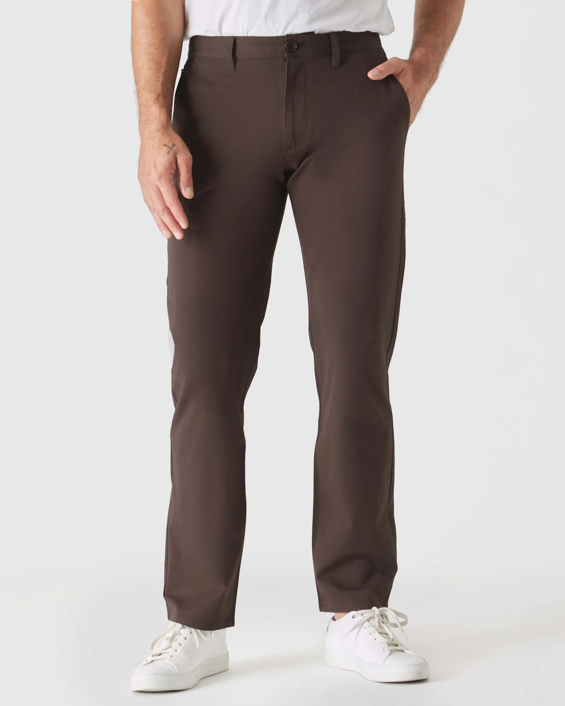 Khaki & Dark Oak Straight Twill Chino 2-Pack sold by True Classic product image thumbnail 3