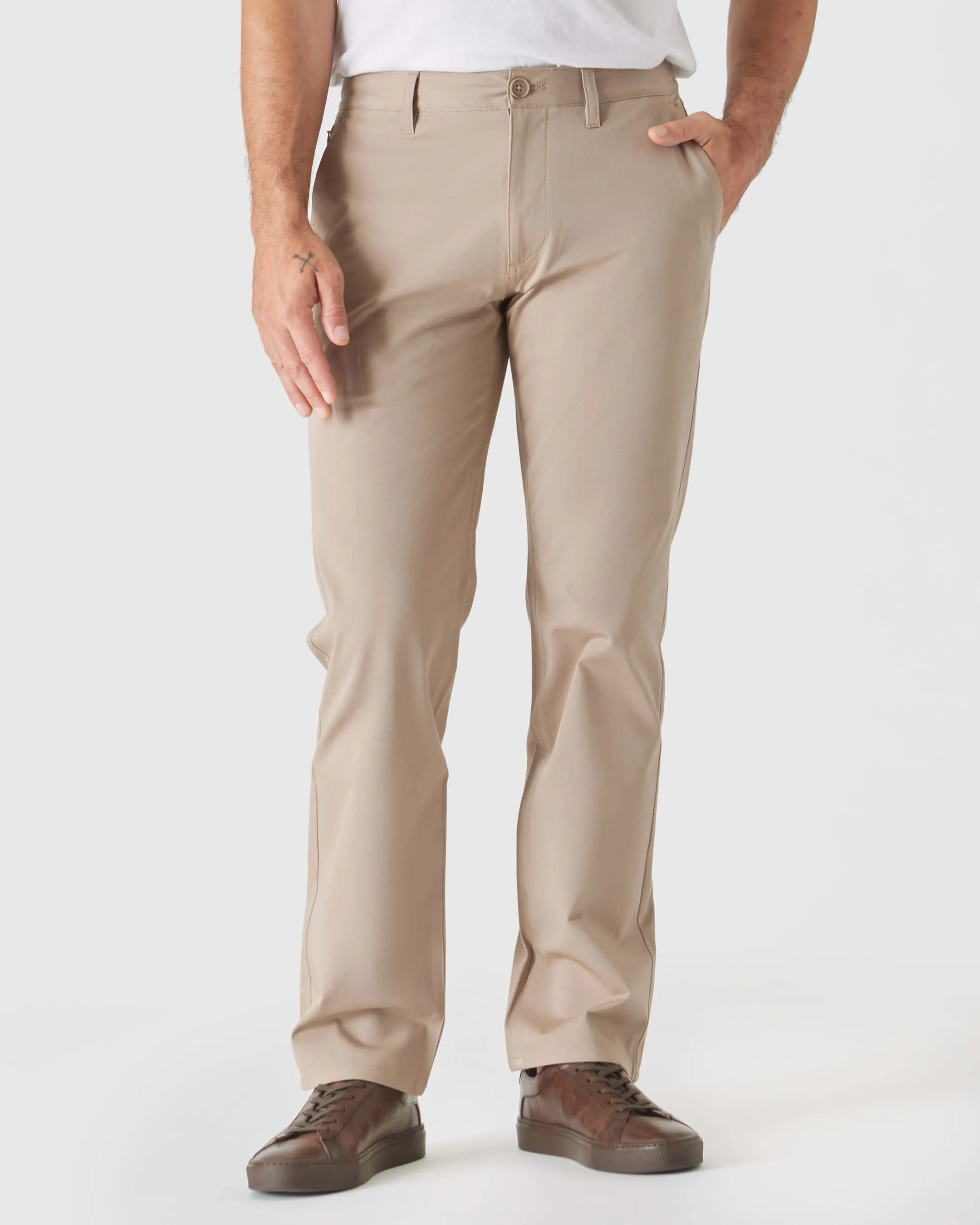Khaki & Dark Oak Straight Twill Chino 2-Pack sold by True Classic product image thumbnail 2