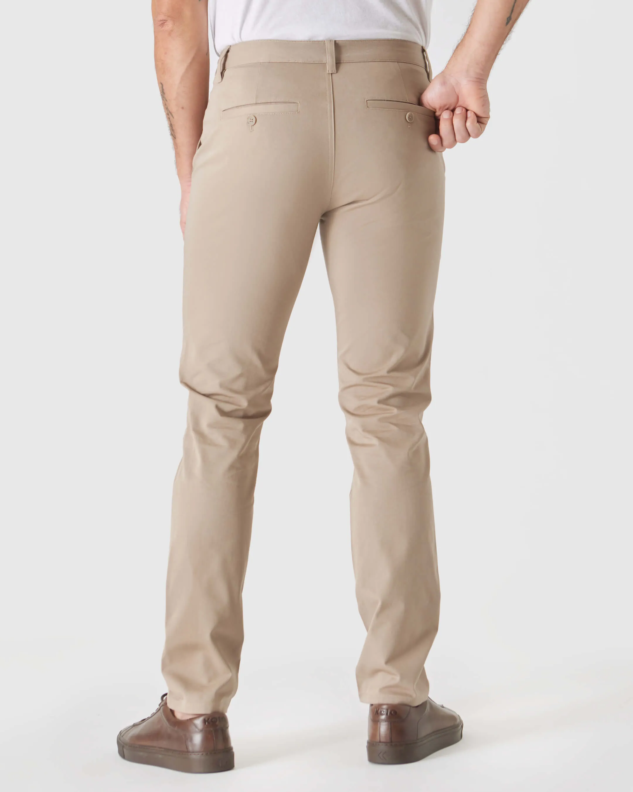 Khaki & Dark Oak Slim Twill Chino Pant 2-Pack sold by True Classic product image thumbnail 4