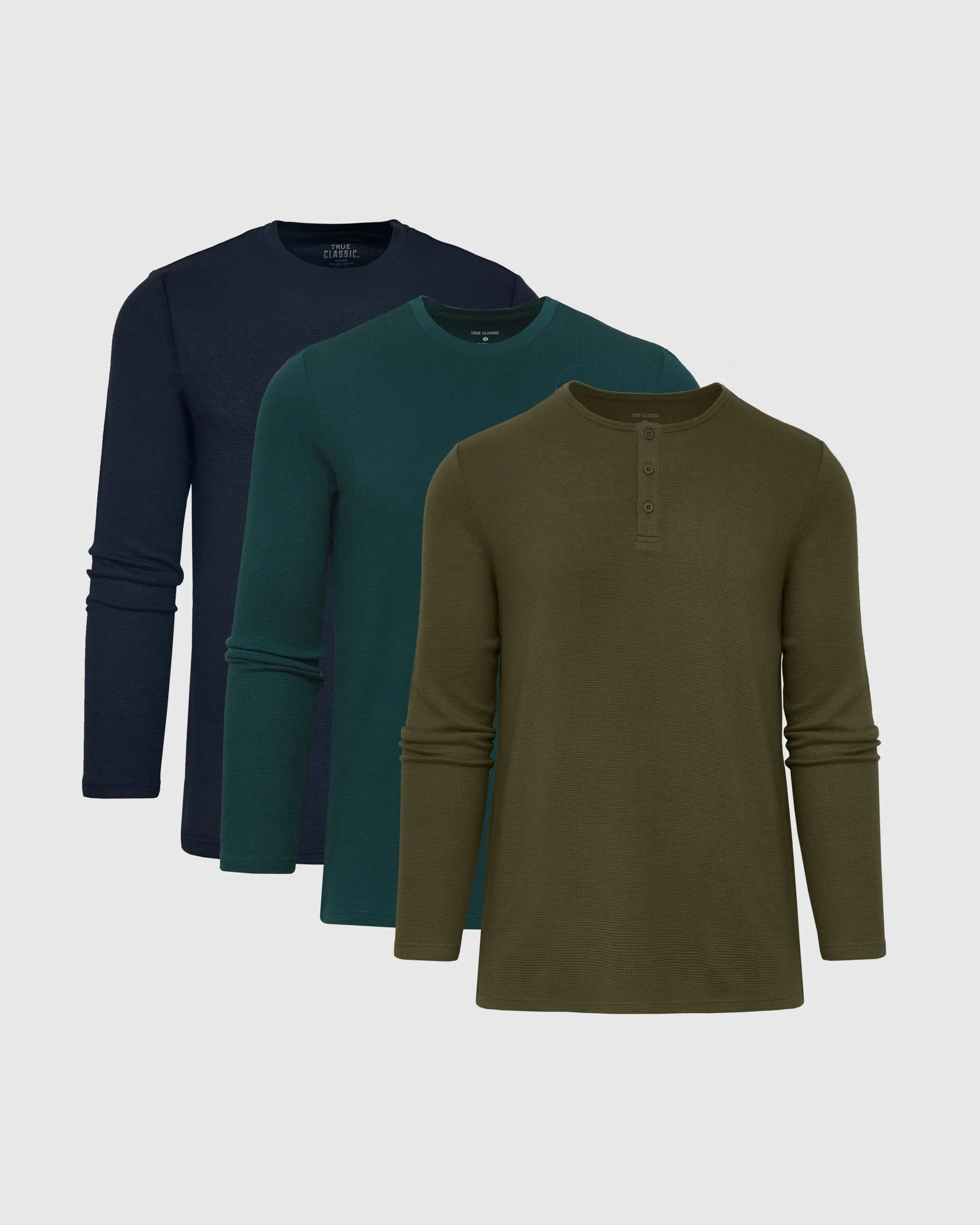 Waffle Variety Long Sleeve 3-Pack sold by True Classic