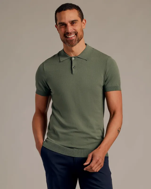 Moss Short Sleeve Sweater Polo 2.0 sold by True Classic