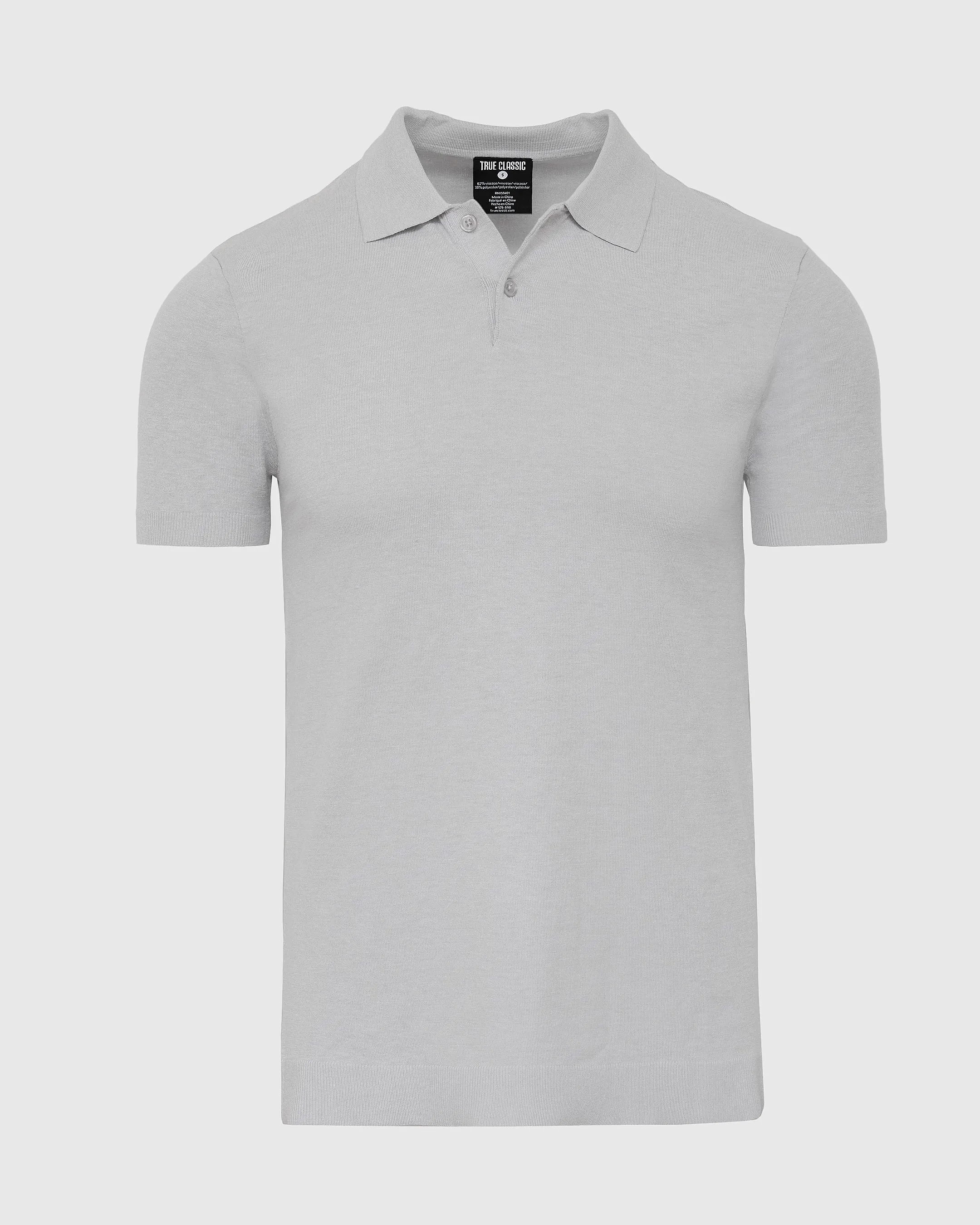 Heather Gray Short Sleeve Sweater Polo 2.0 sold by True Classic product image thumbnail 2