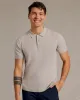 Heather Gray Short Sleeve Sweater Polo 2.0 sold by True Classic