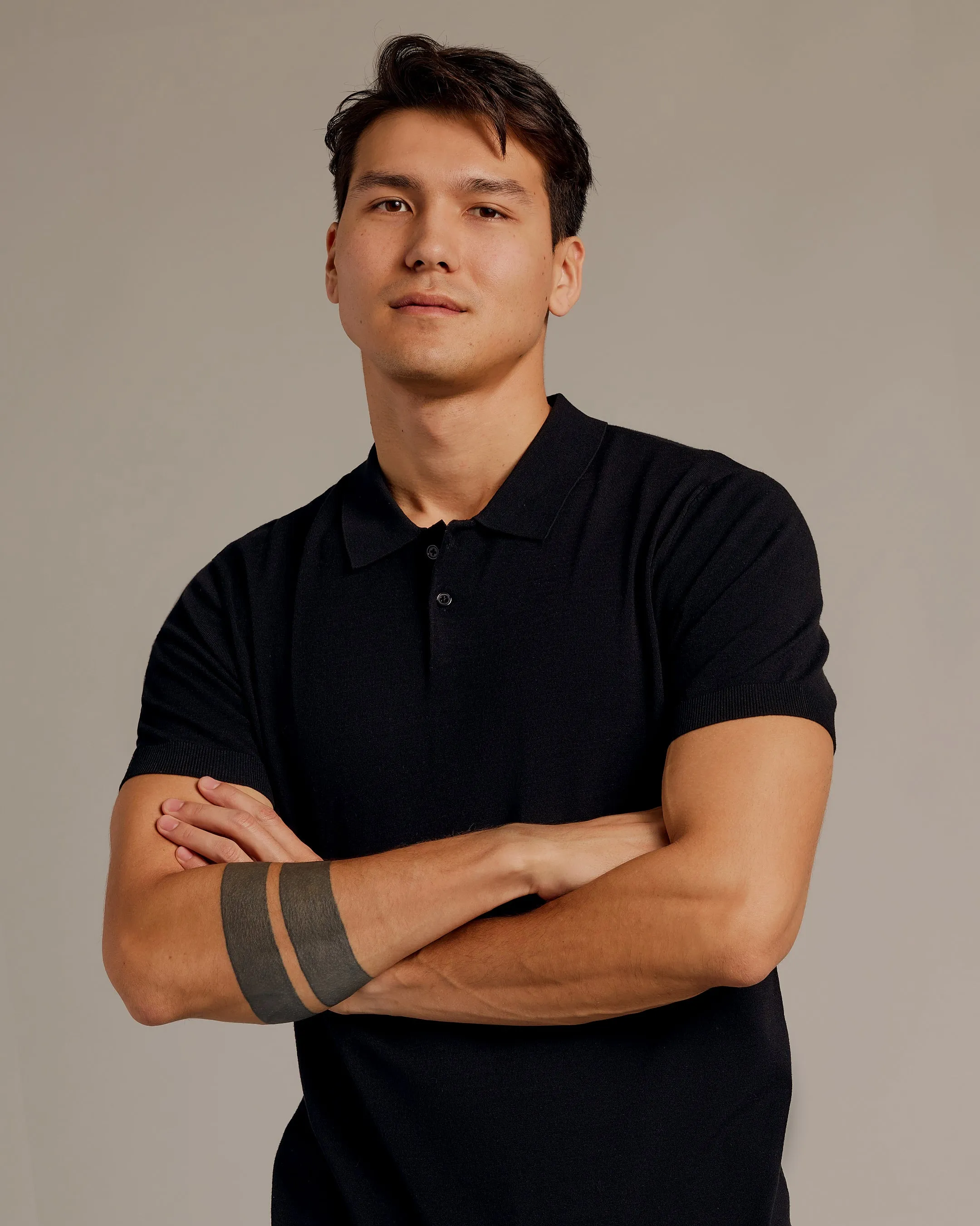 Black Short Sleeve Sweater Polo 2.0 sold by True Classic product image thumbnail 5