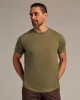 Military Green Curved Hem Classic Crew Neck sold by True Classic
