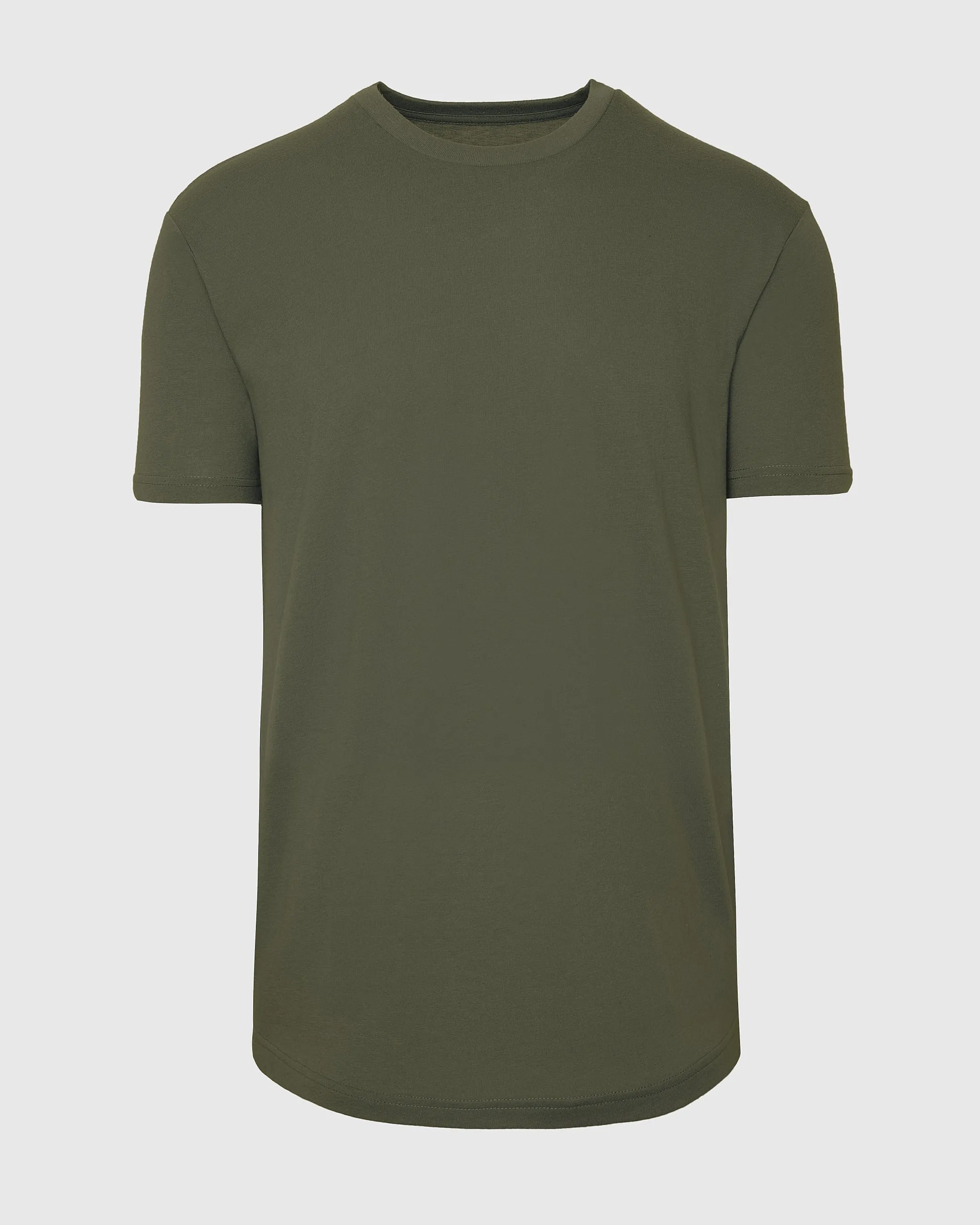 Military Green Curved Hem Classic Crew Neck sold by True Classic product image thumbnail 2