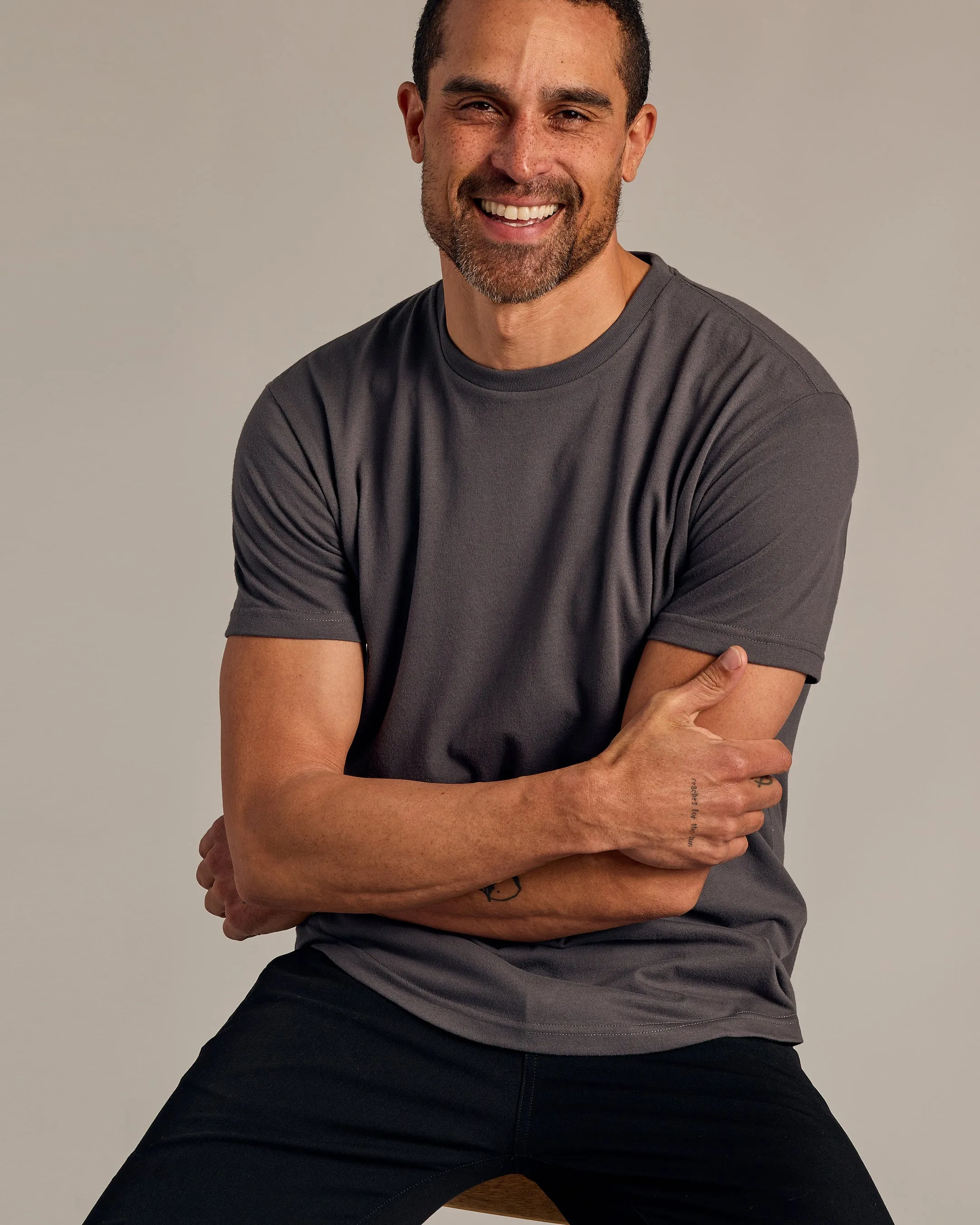 Carbon Curved Hem Classic Crew Neck sold by True Classic product image thumbnail 5