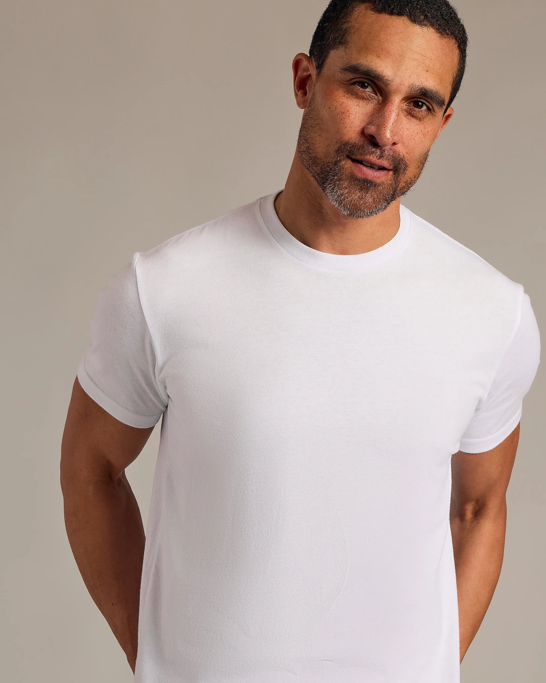 White Curved Hem Classic Crew Neck 3-Pack sold by True Classic product image thumbnail 4