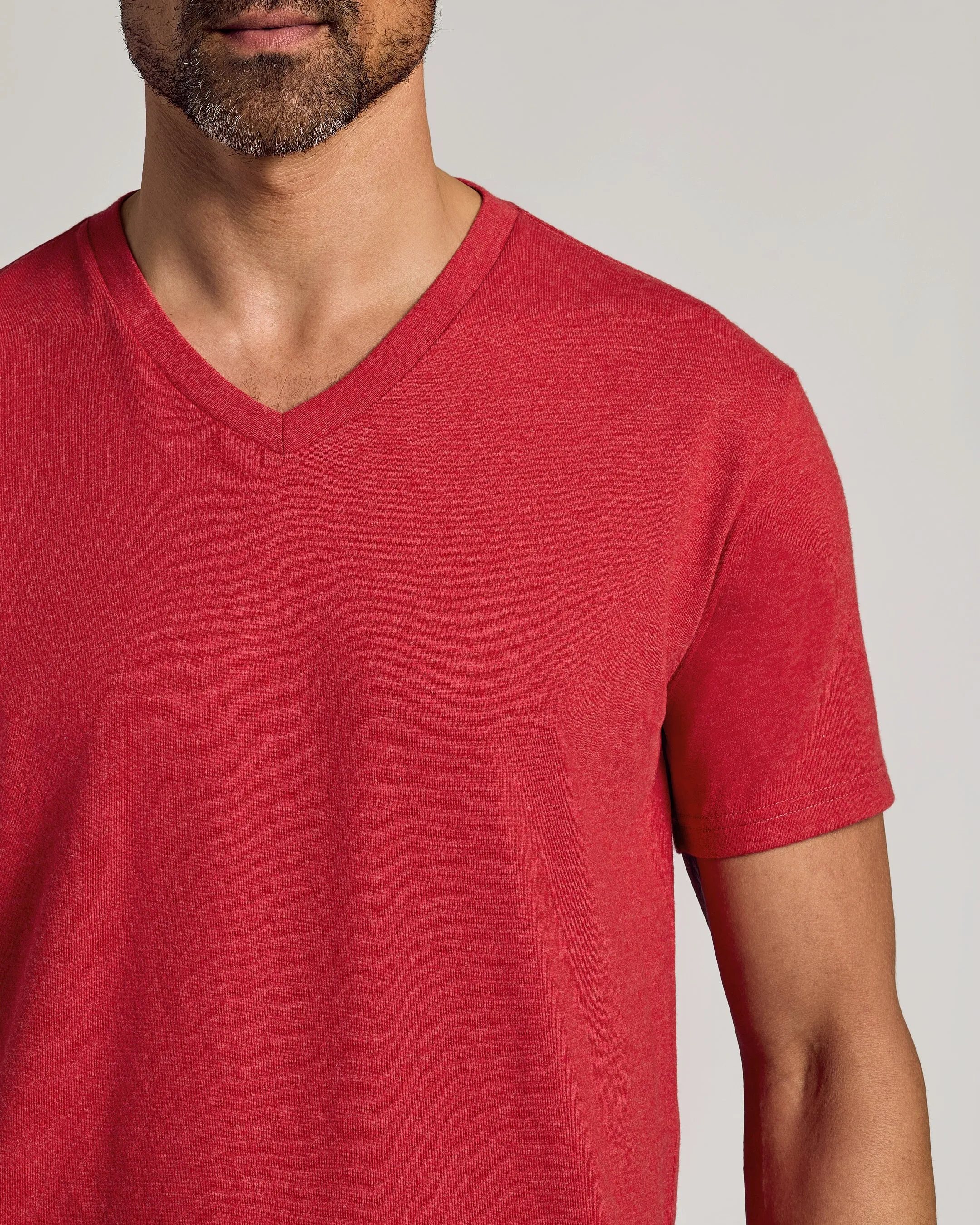 Dark Heather Lava Classic V-Neck sold by True Classic product image thumbnail 5