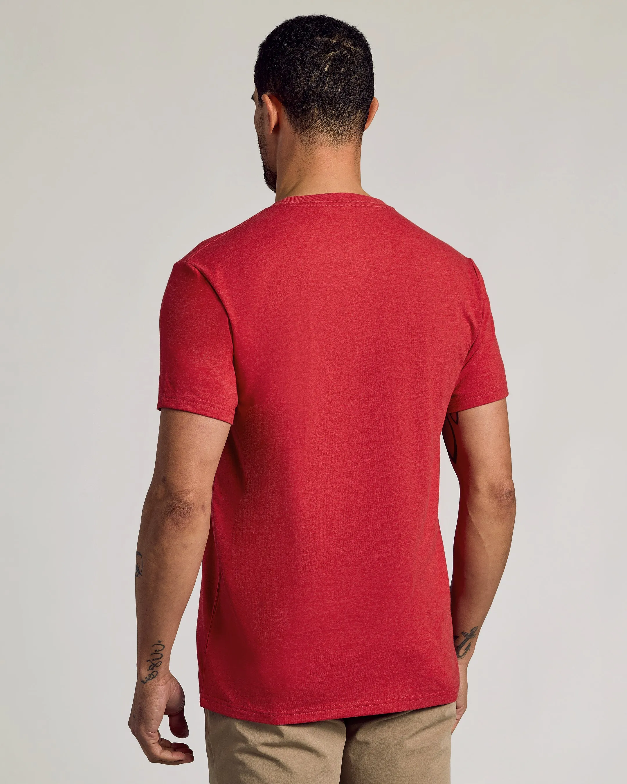 Dark Heather Lava Classic V-Neck sold by True Classic product image thumbnail 3