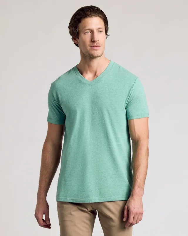 Light Heather Greenery Classic V-Neck sold by True Classic