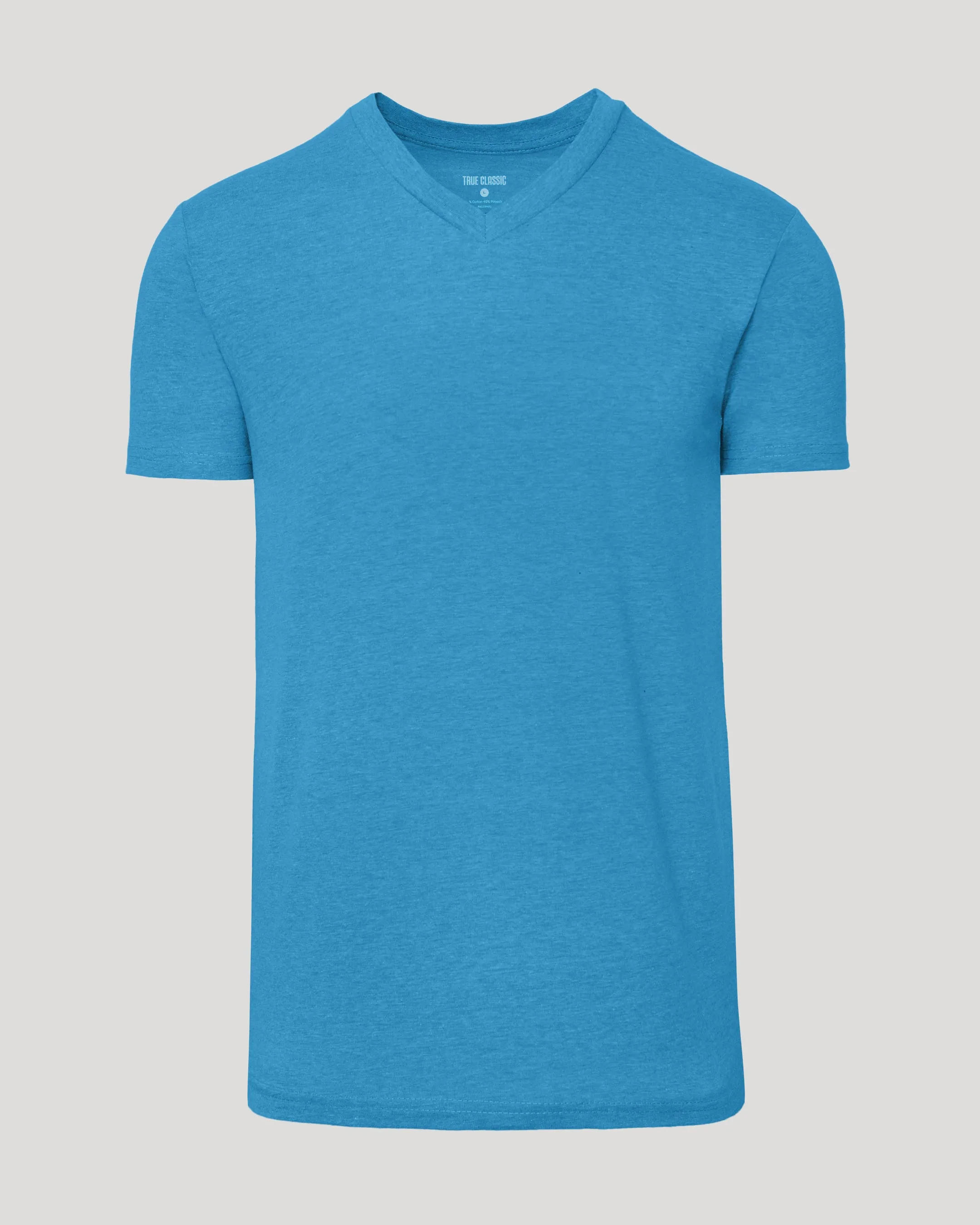 Dark Heather Bahama Blue Classic V-Neck sold by True Classic product image thumbnail 2