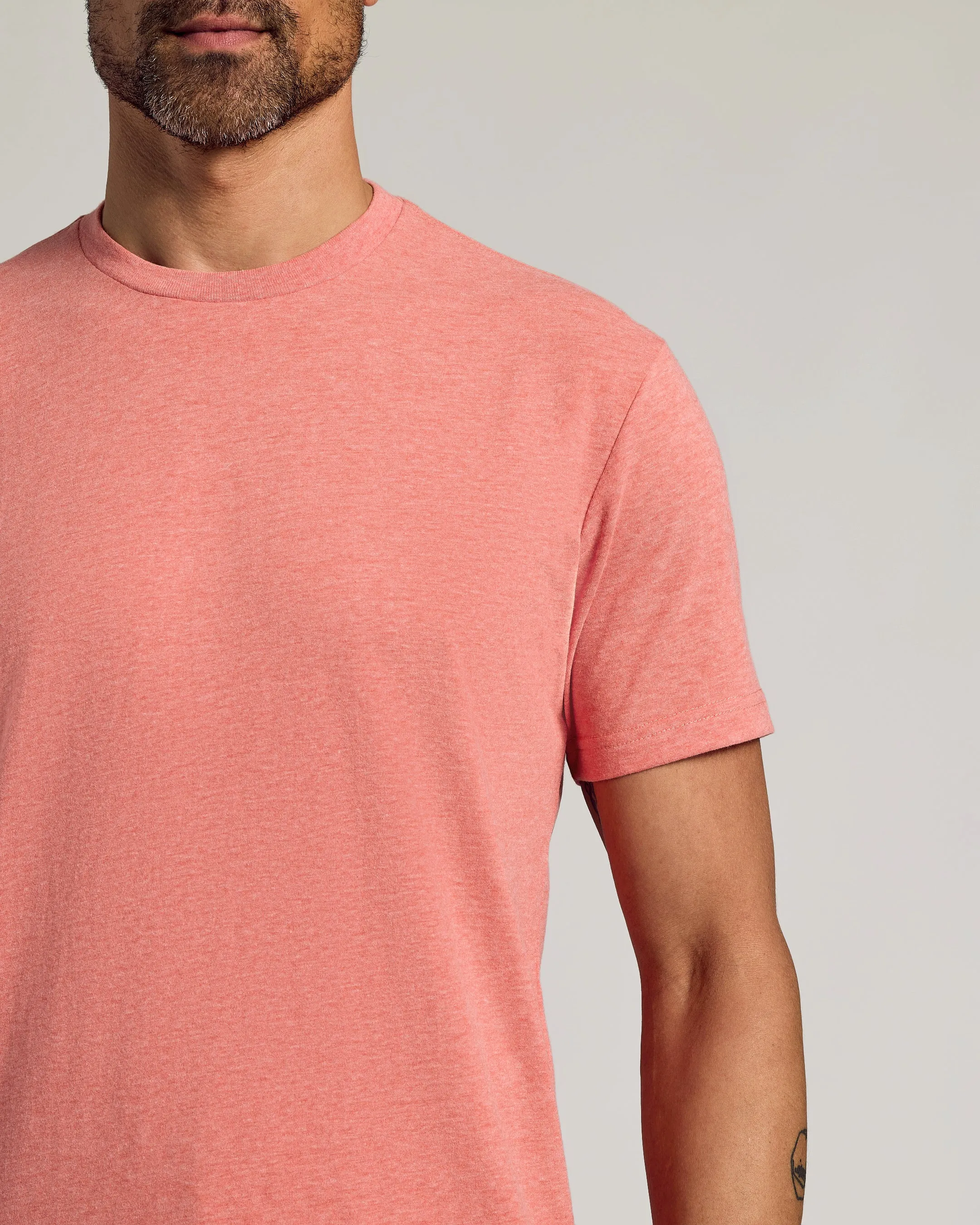 Light Heather Vermilion Classic Crew Neck sold by True Classic product image thumbnail 5
