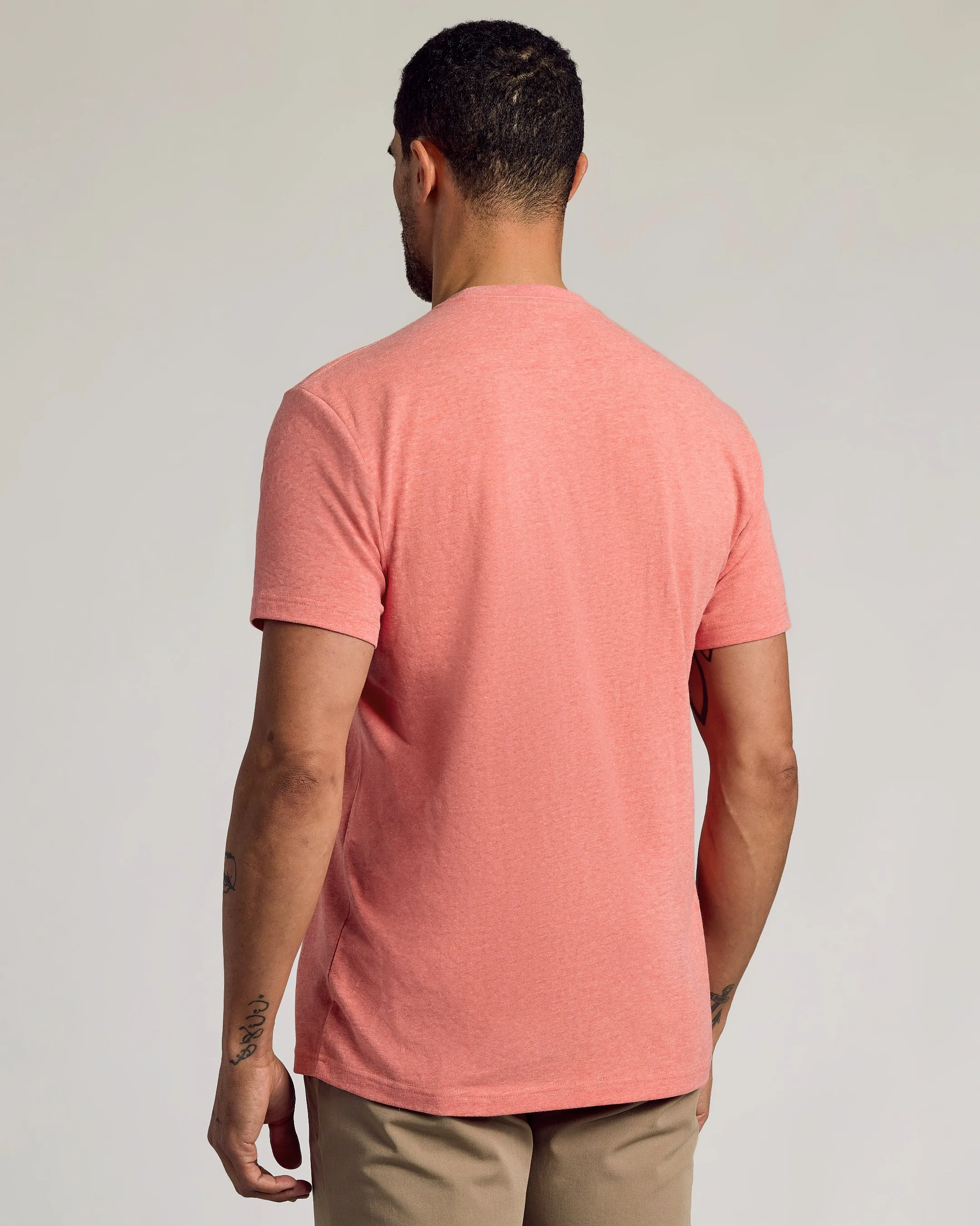 Light Heather Vermilion Classic Crew Neck sold by True Classic product image thumbnail 3
