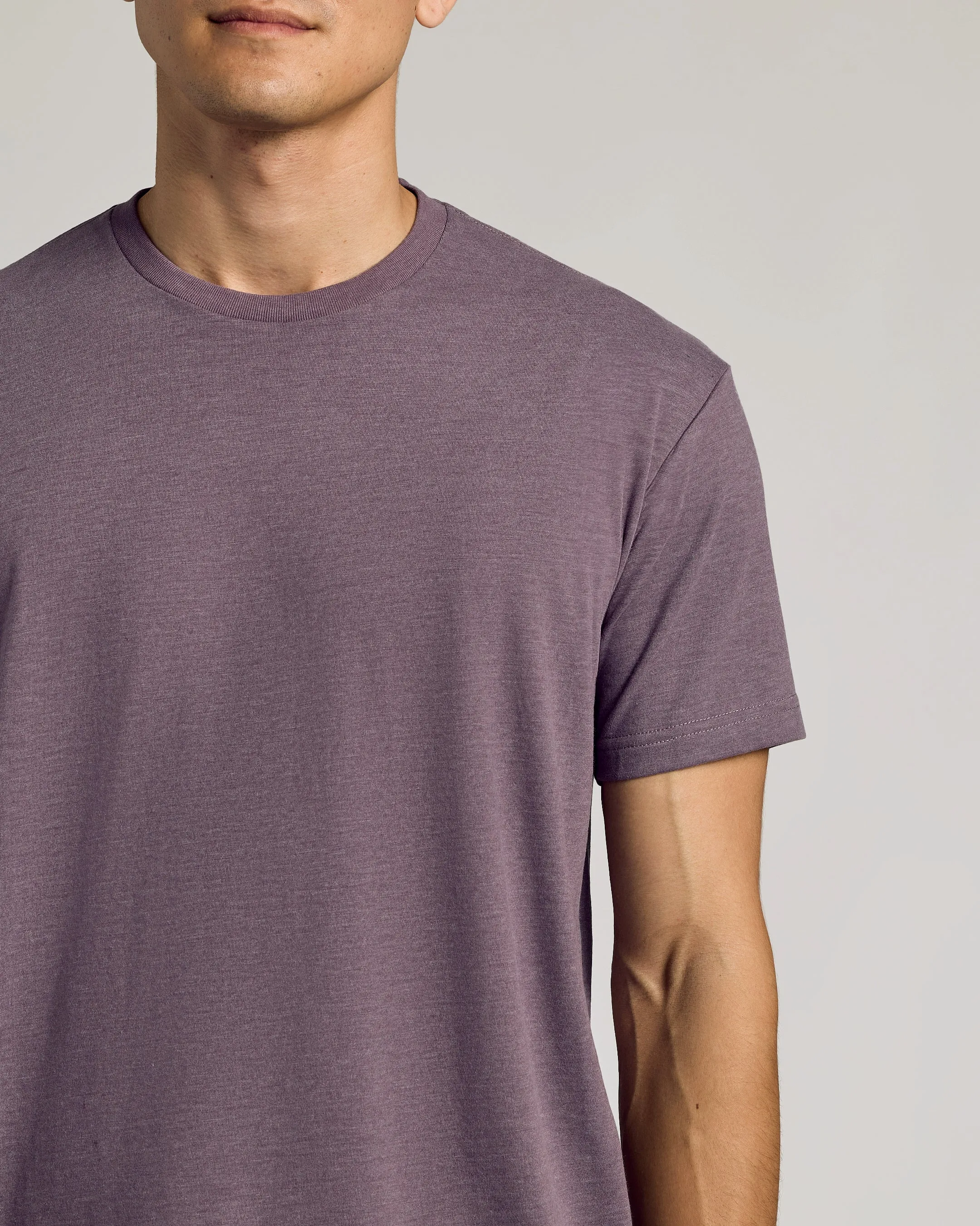 Dark Heather Amethyst Classic Crew Neck sold by True Classic product image thumbnail 5