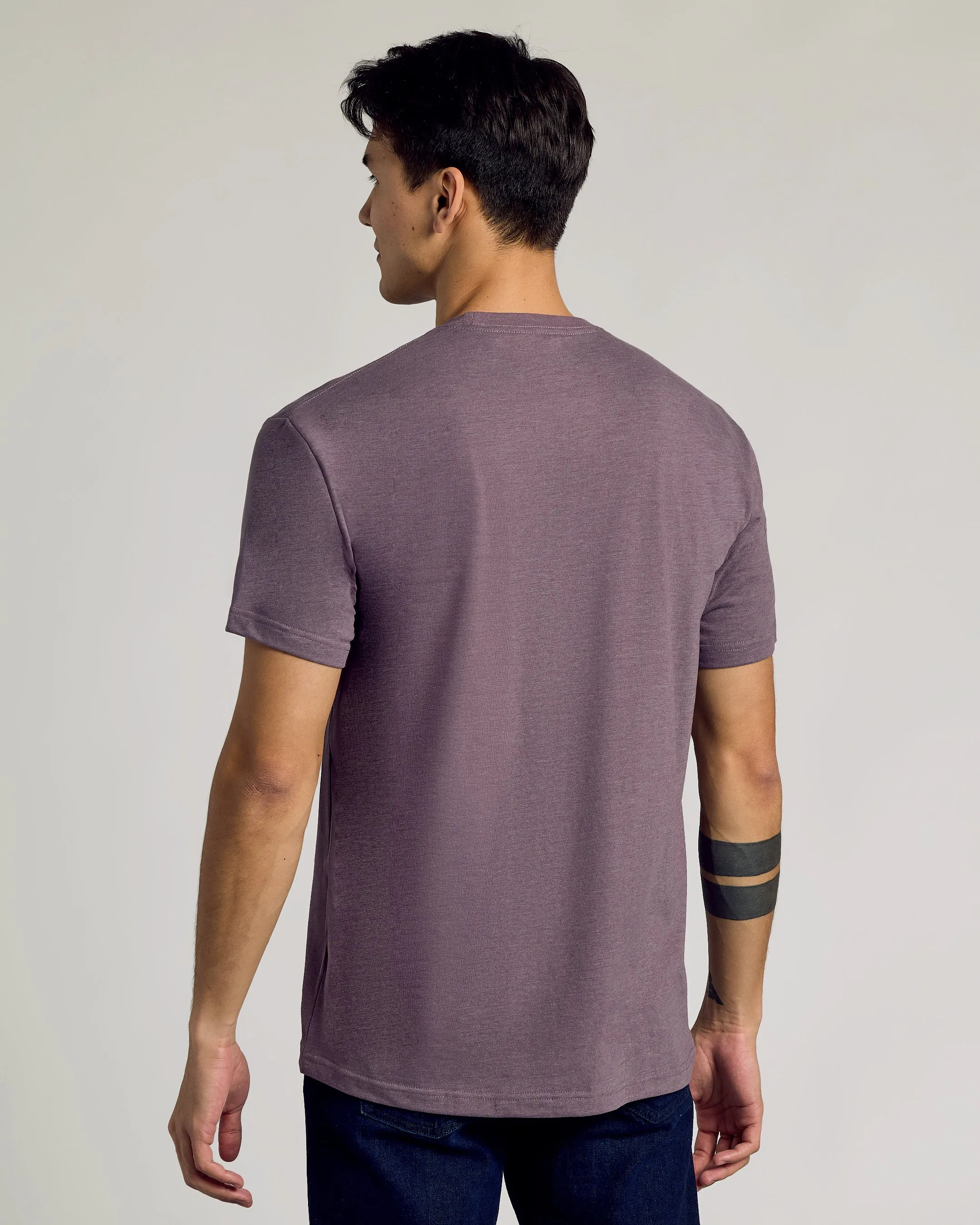 Dark Heather Amethyst Classic Crew Neck sold by True Classic product image thumbnail 3