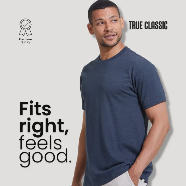 Short Sleeve Crew Neck 3-Pack - Premium Crew Neck T-Shirt comfort fit, Ultra-soft material, All day menswear value, Everyday workwear sold by True Classic product image thumbnail 5