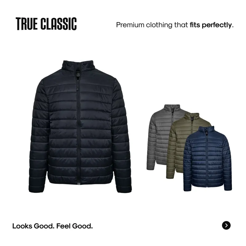 Military Green Puffer Jacket - Lightweight Insulation, Water-Resistant, Cozy Warmth, Versatile Outdoor Wear, Perfect for Winter & Travel sold by True Classic