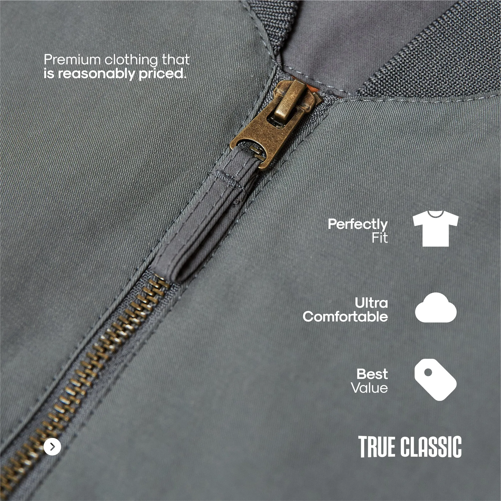 Black Bomber Jacket - Classic Fit, Durable Material, Ribbed Hem & Cuffs, Stylish Everyday Outerwear, Perfect for Casual & Urban Looks sold by True Classic product image thumbnail 3