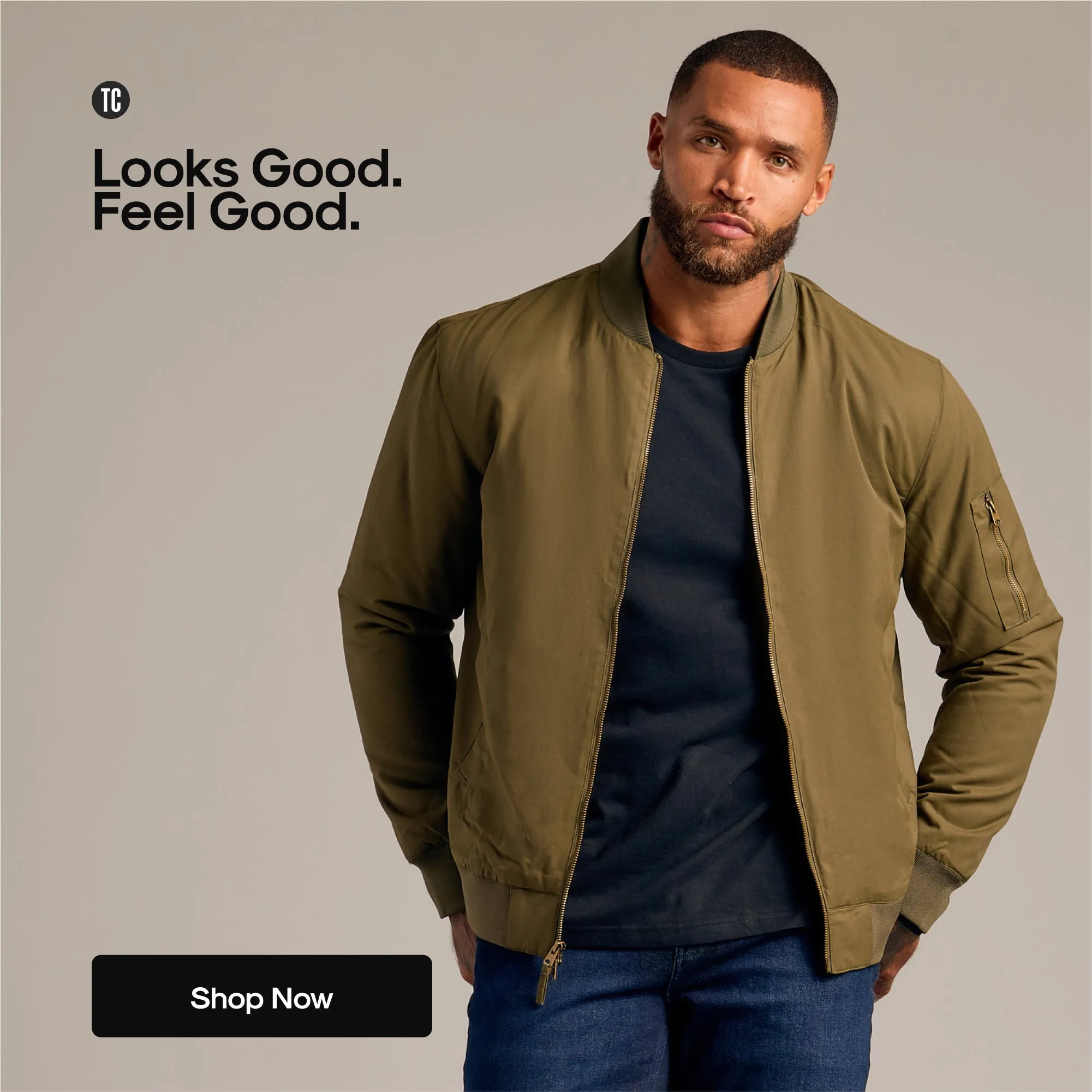 Black Bomber Jacket - Classic Fit, Durable Material, Ribbed Hem & Cuffs, Stylish Everyday Outerwear, Perfect for Casual & Urban Looks sold by True Classic product image thumbnail 5