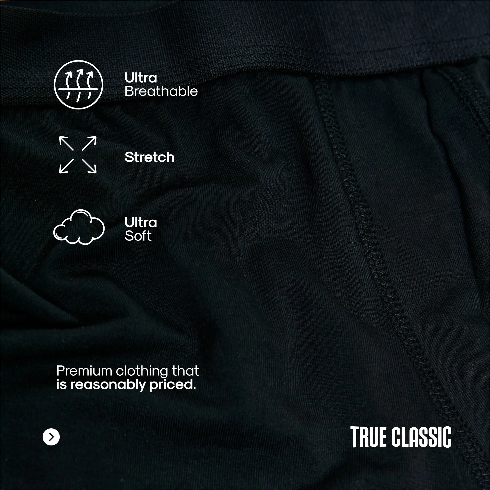 Carbon Boxer Briefs - Ultra-Soft Fabric, Moisture-Wicking, Supportive Fit, Everyday Comfort, Multipack Available sold by True Classic product image thumbnail 3