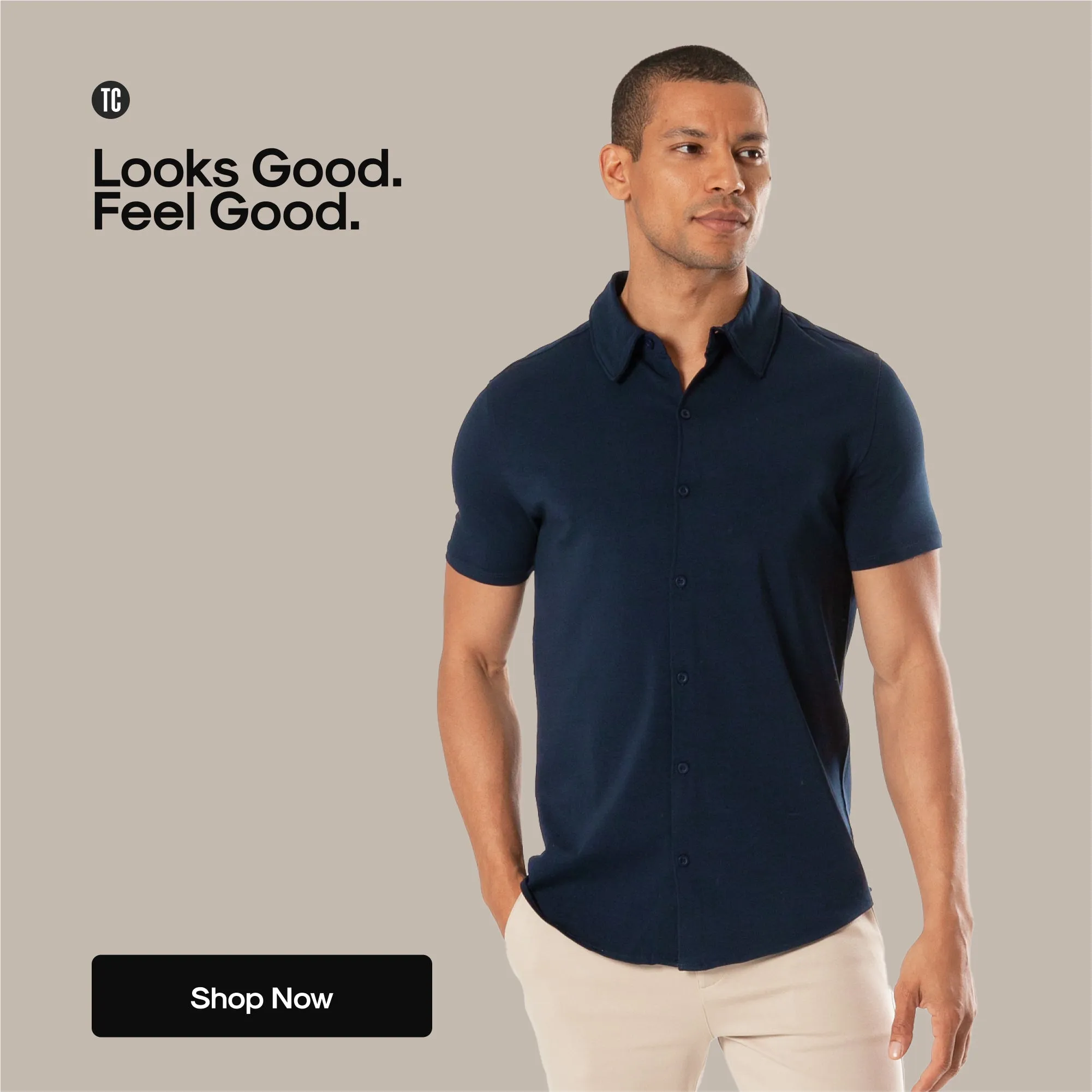 Short Sleeve Knit Shirt – Tailored Fit, Soft Knit Fabric, Versatile Style, All-Day Comfort sold by True Classic product image thumbnail 4