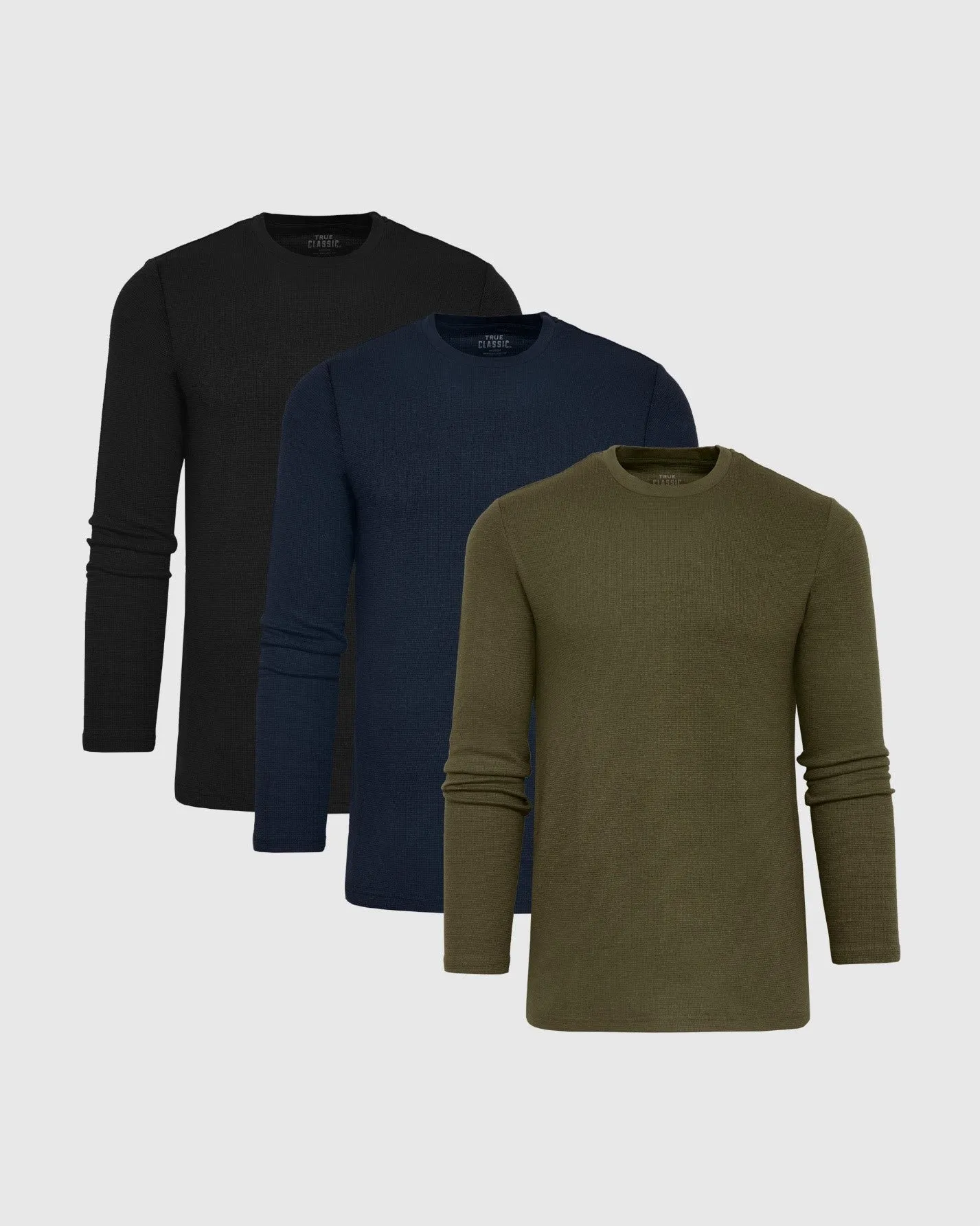Waffle Long Sleeve Crew 3-Pack sold by True Classic