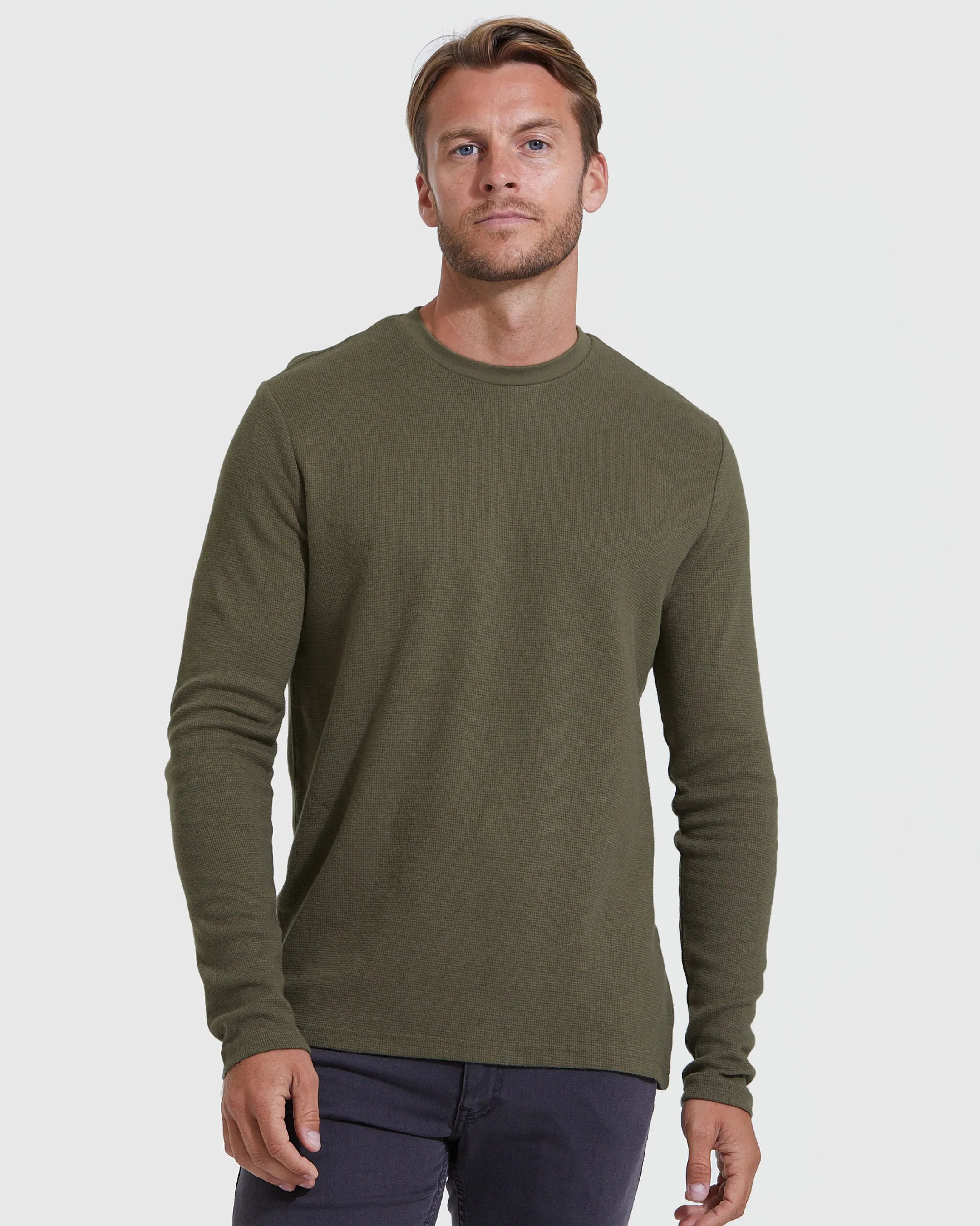 Waffle Long Sleeve Crew 3-Pack sold by True Classic product image thumbnail 4
