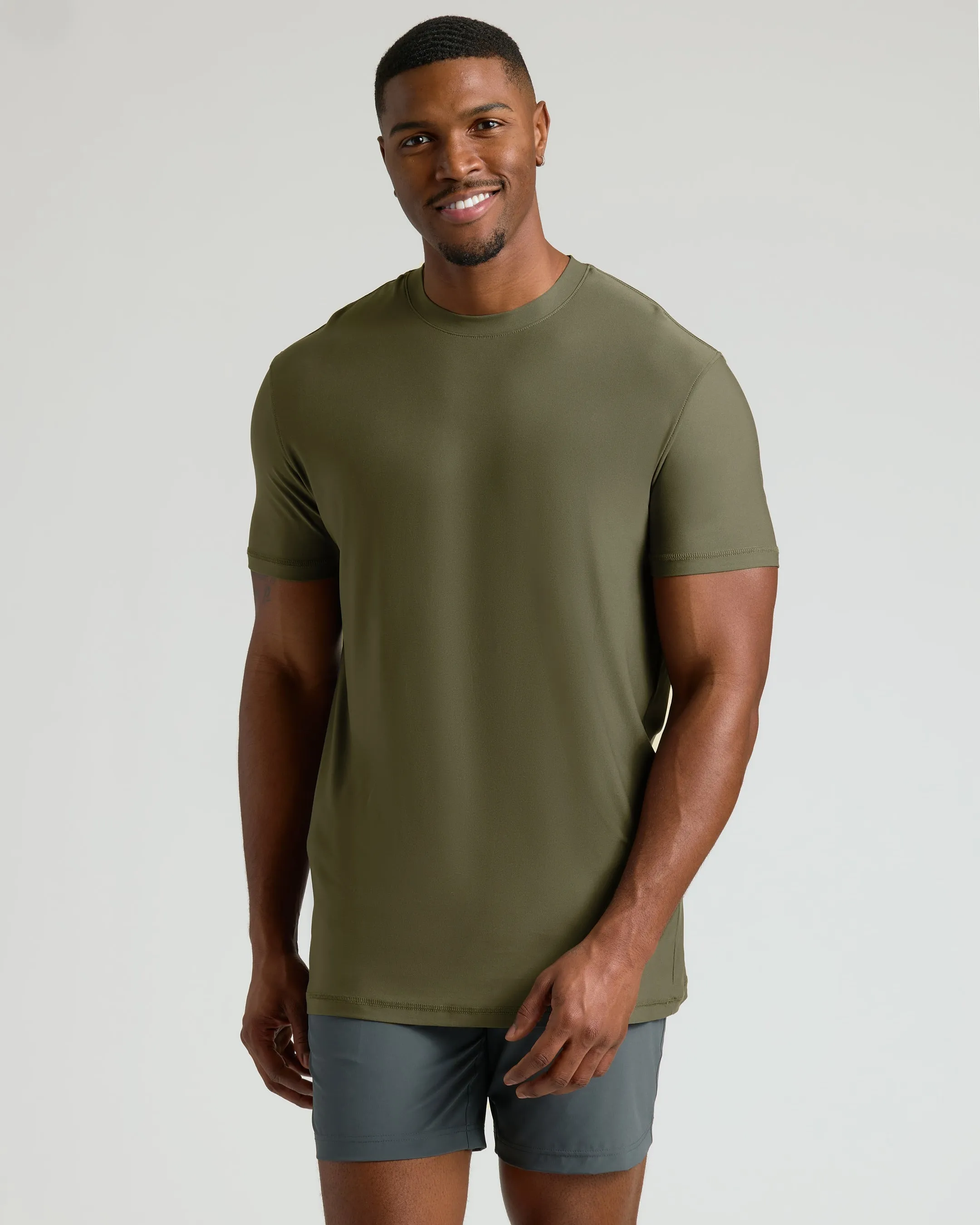 Military Green Tall Active Crew Neck 2.0 sold by True Classic
