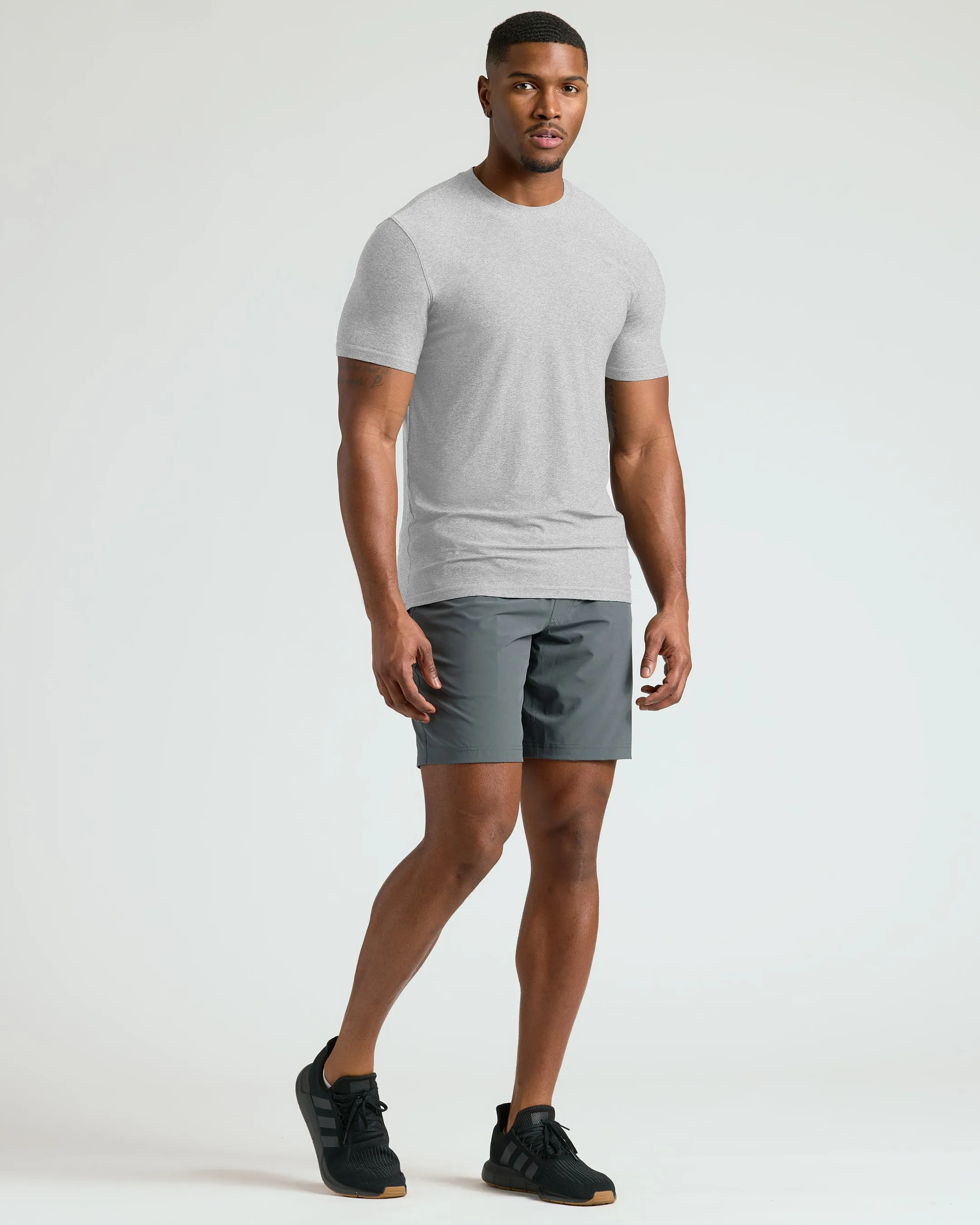 Light Heather Gray Tall Active Crew Neck 2.0 sold by True Classic product image thumbnail 4