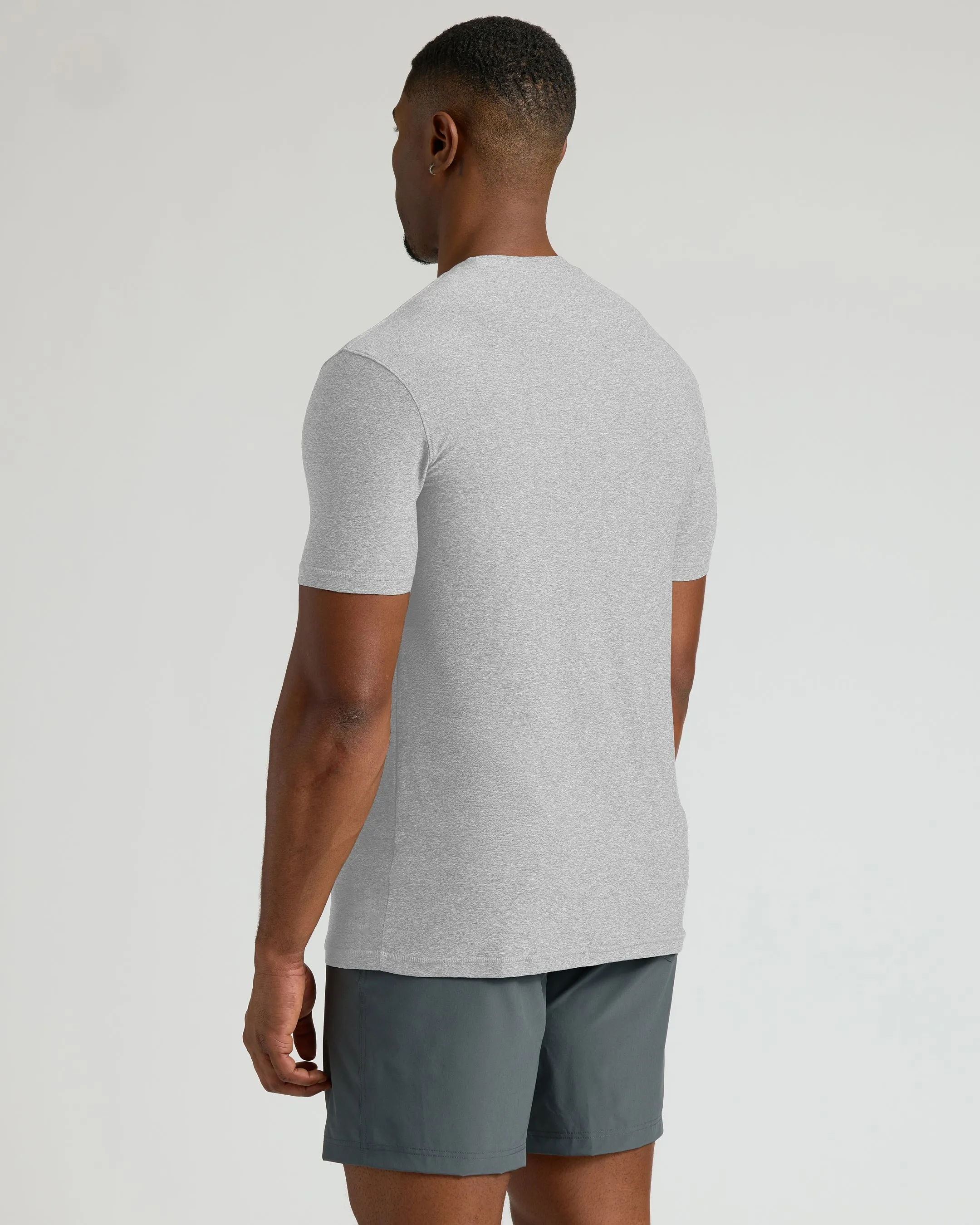 Light Heather Gray Tall Active Crew Neck 2.0 sold by True Classic product image thumbnail 3